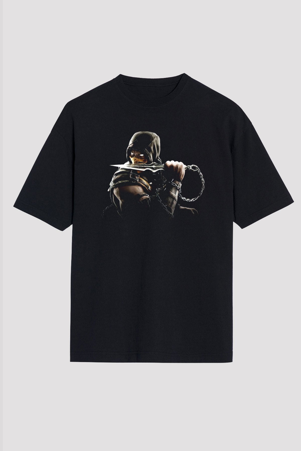 Mortal Kombat Siyah Unisex Oversize Tişört T-Shirt