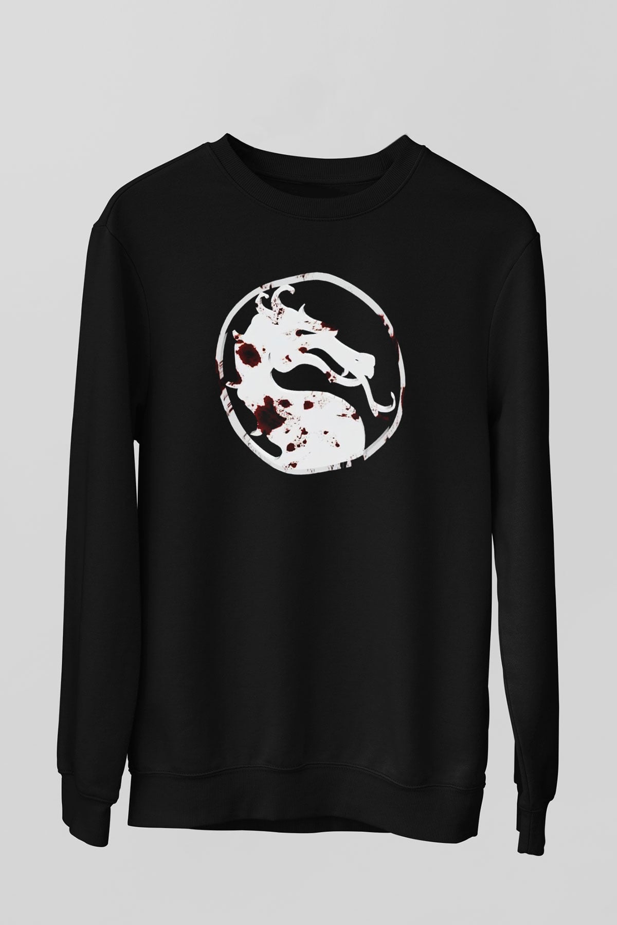 Mortal Kombat Siyah Unisex Sweatshirt