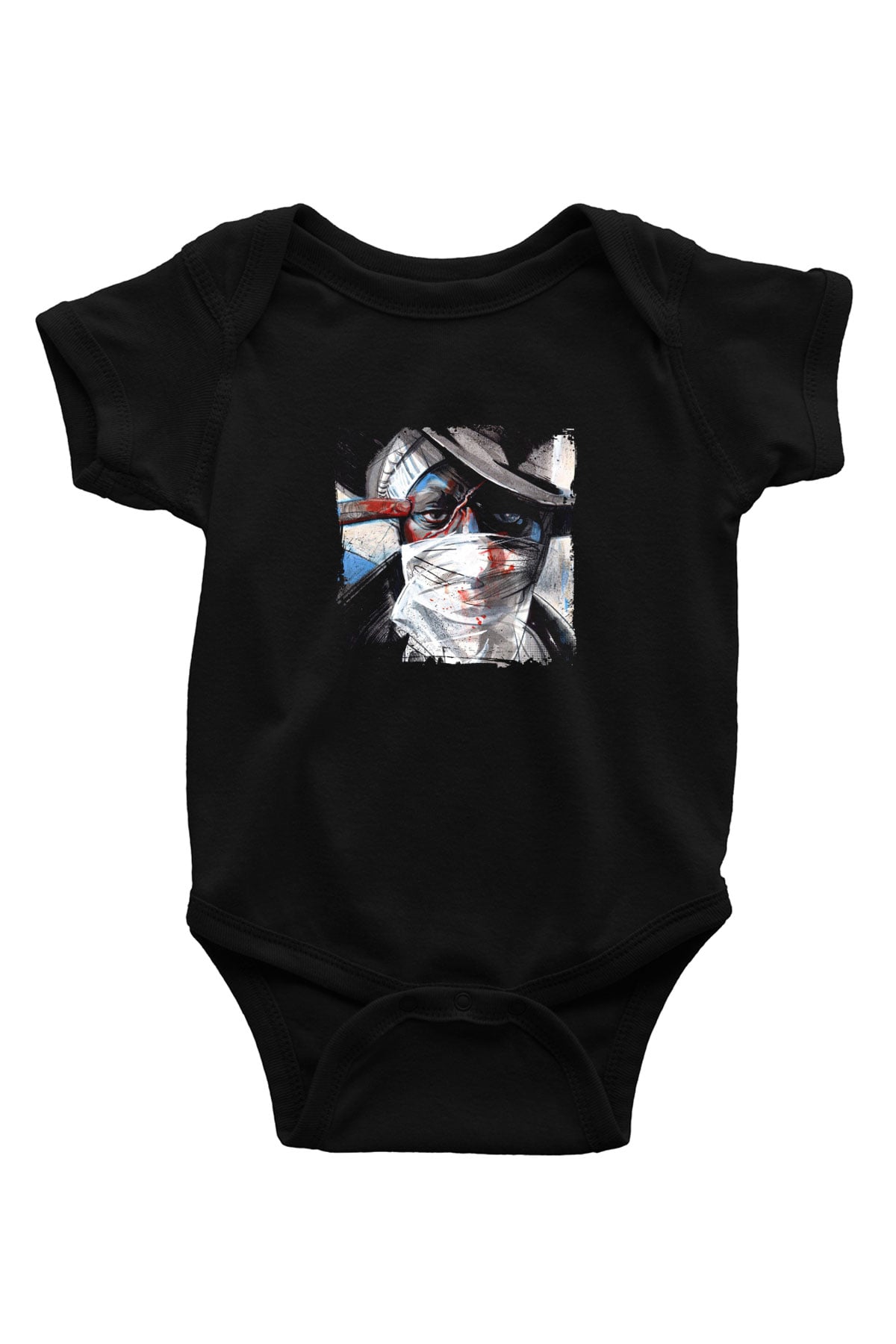 Mos Def Baskılı Unisex Siyah Bebek Body - Zıbın