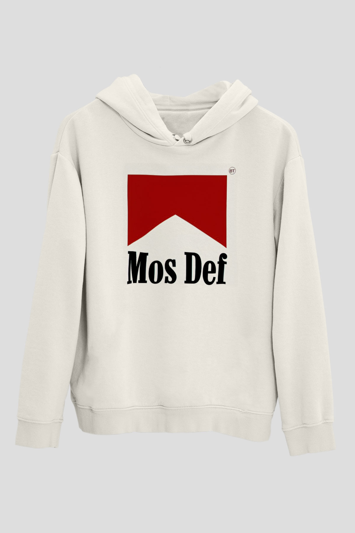 Mos Def Beyaz Unisex Kapüşonlu Sweatshirt
