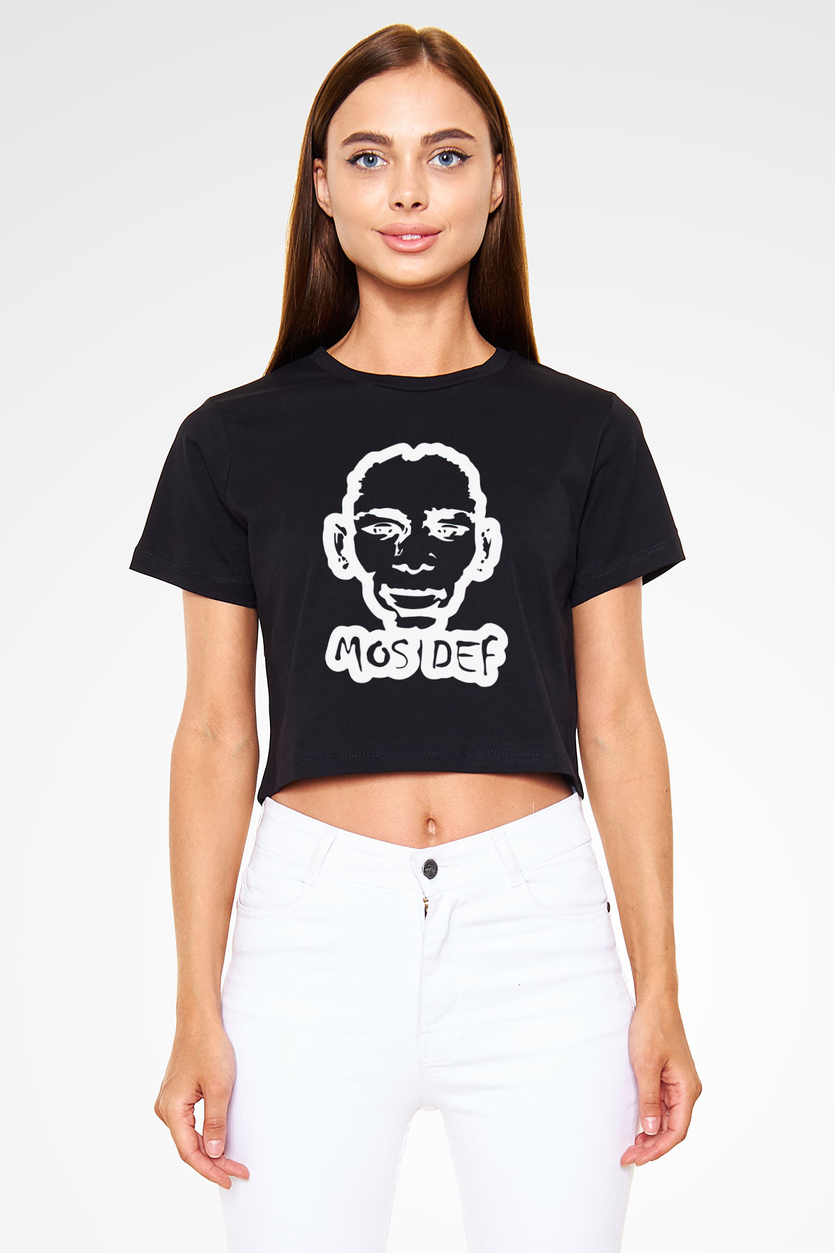Mos Def Siyah  Crop Top Tişört