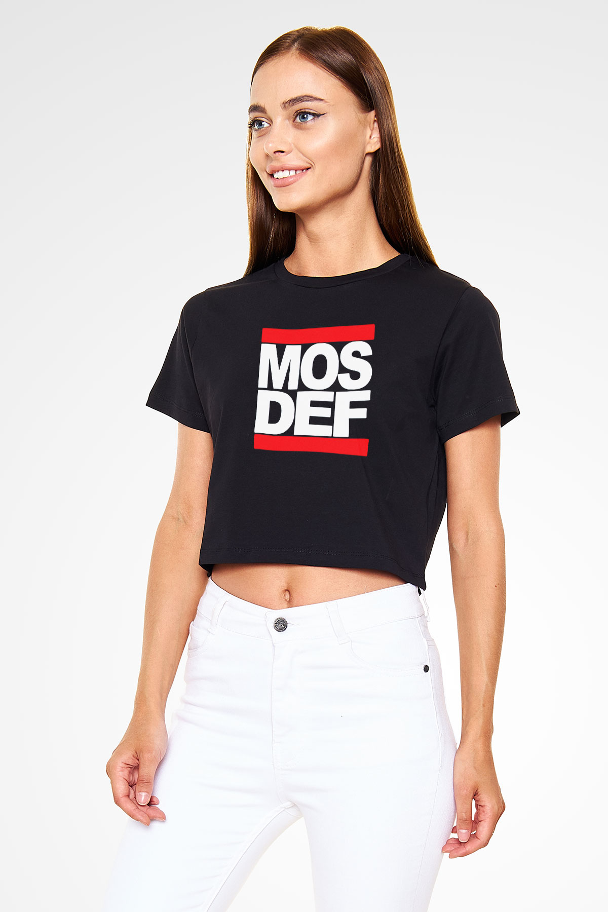 Mos Def Siyah  Crop Top Tişört