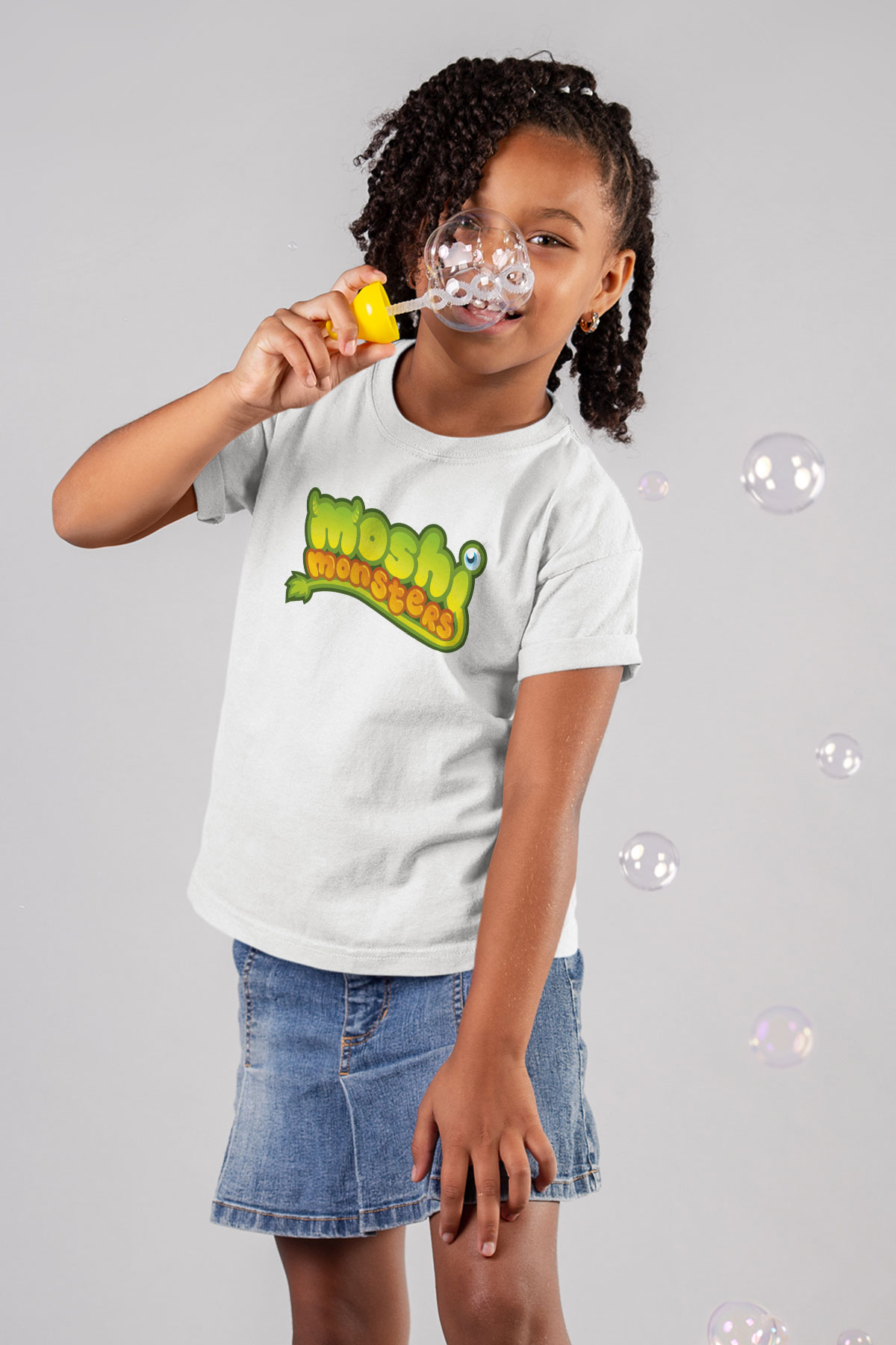 Moshi Monsters Beyaz Unisex Çocuk Tişört