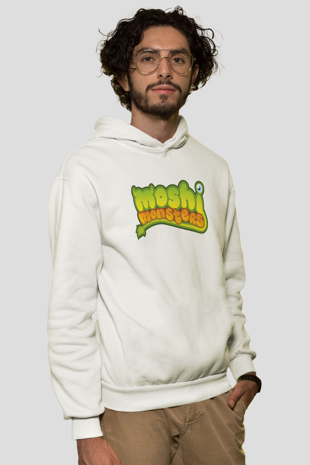 Moshi Monsters Beyaz Unisex Hoodie