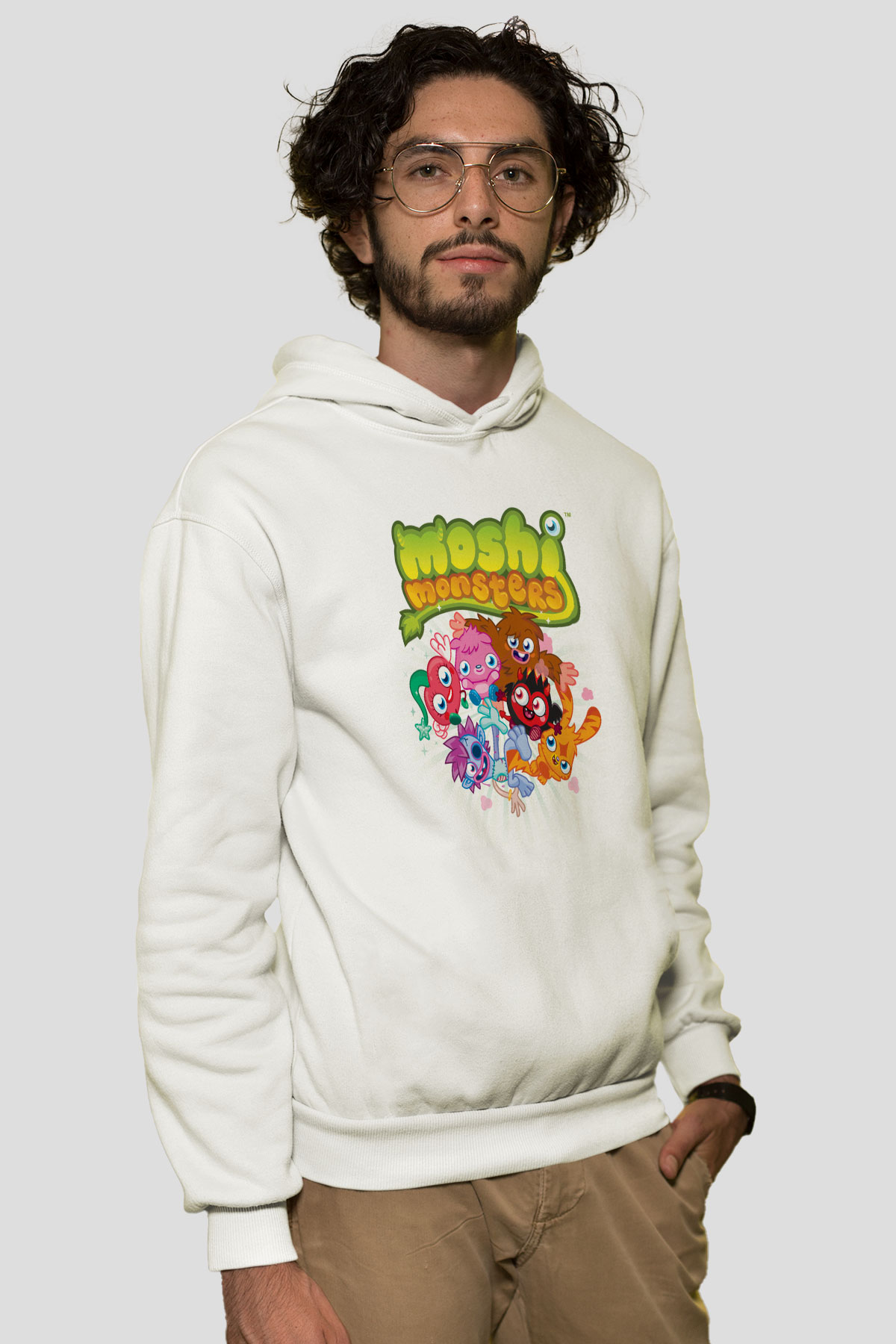 Moshi Monsters Beyaz Unisex Hoodie