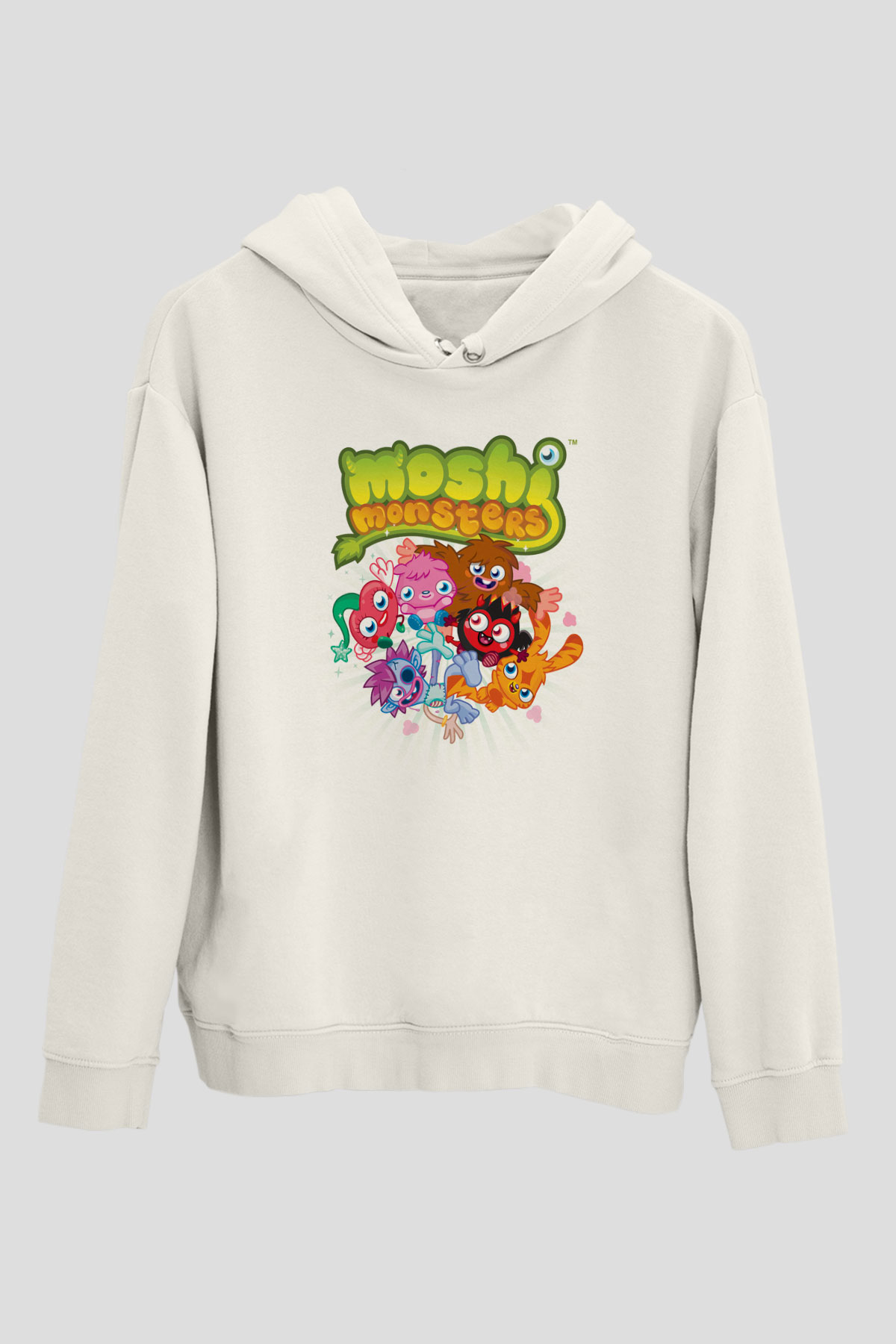 Moshi Monsters Beyaz Unisex Hoodie