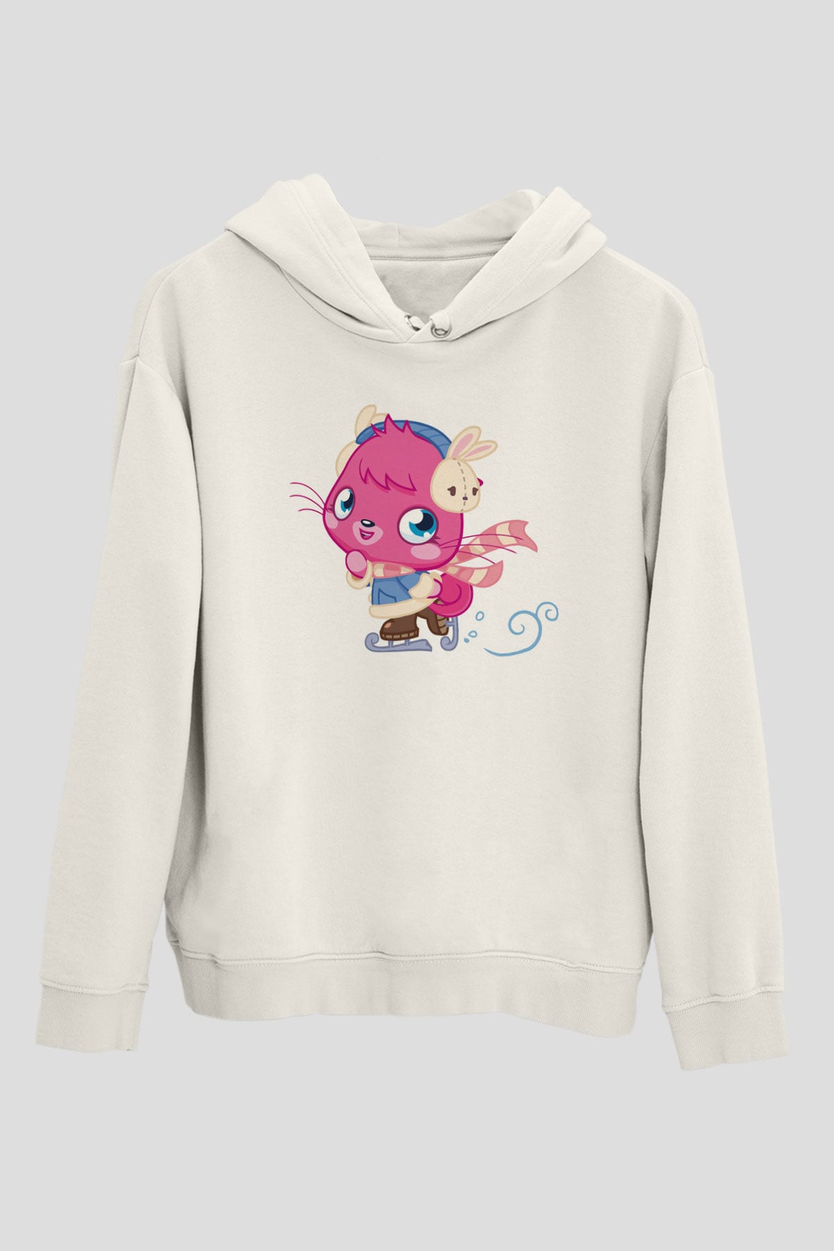 Moshi Monsters Beyaz Unisex Hoodie