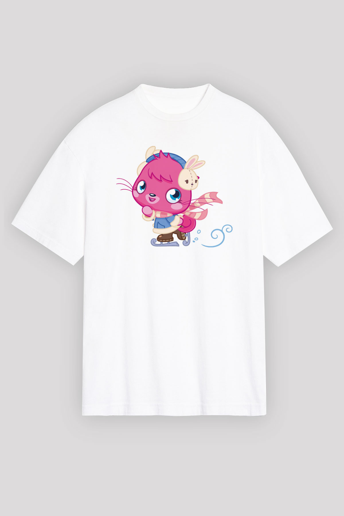 Moshi Monsters Beyaz Oversize Tişört Oversize T-shirt
