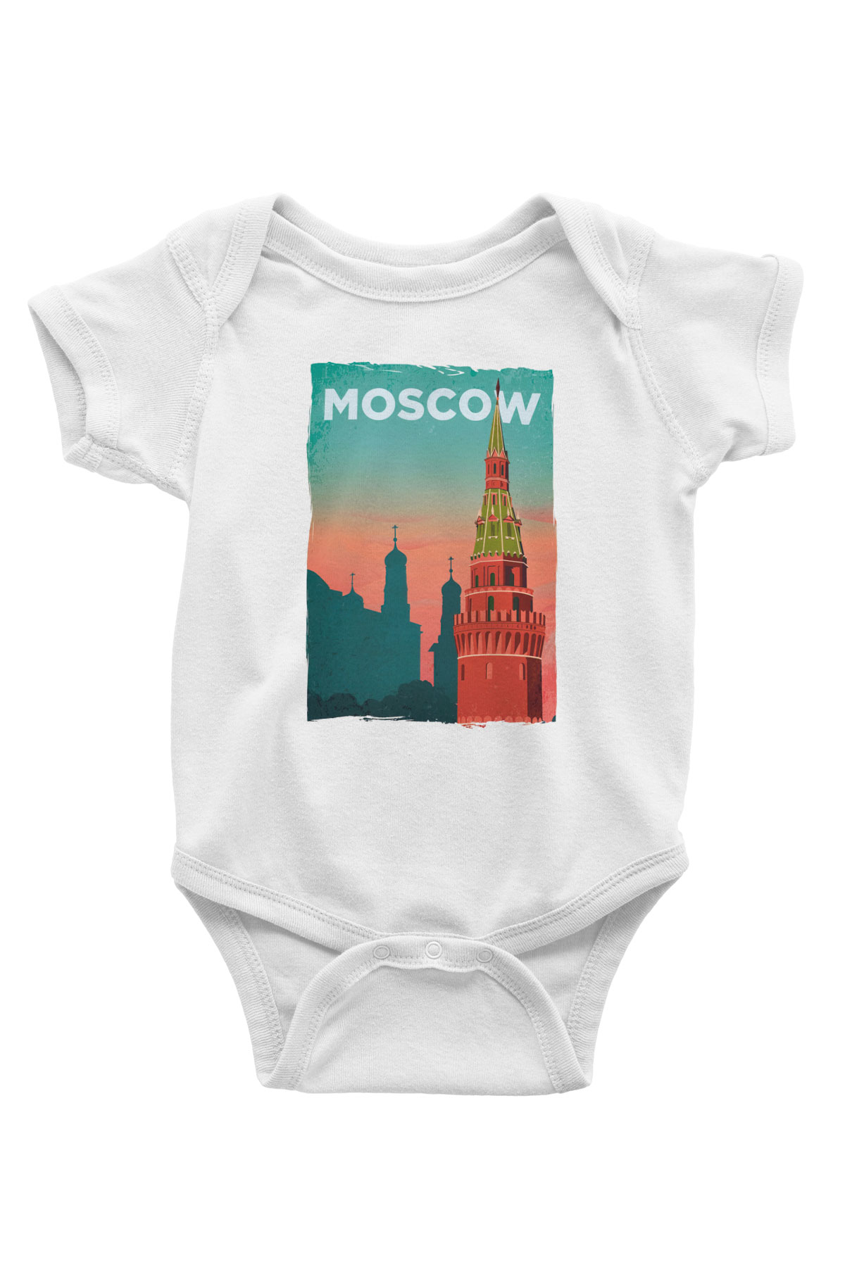 Moskova Kremlini Beyaz Bebek Body - Zıbın