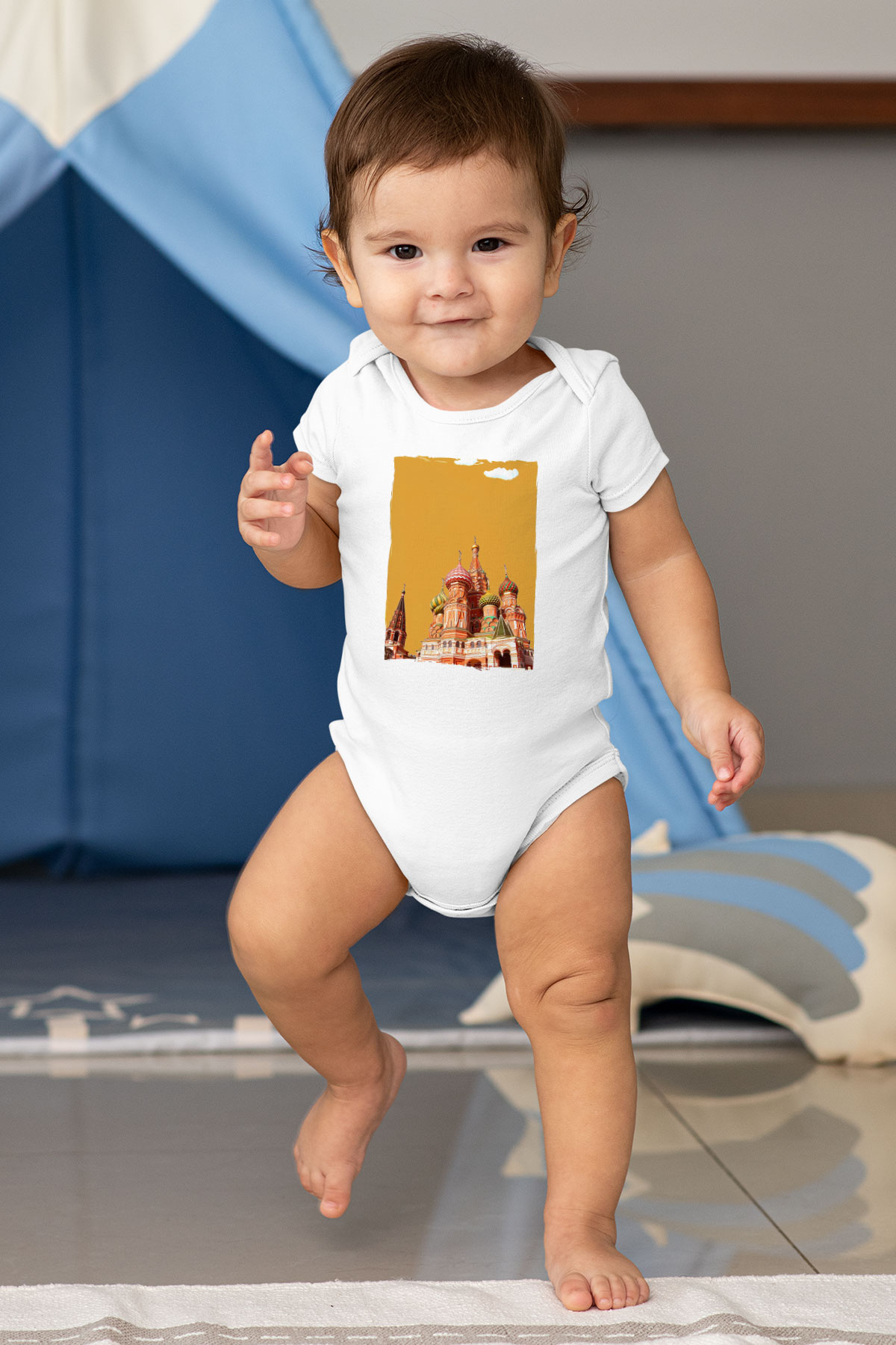 Moskova Kremlini Beyaz Bebek Body - Zıbın