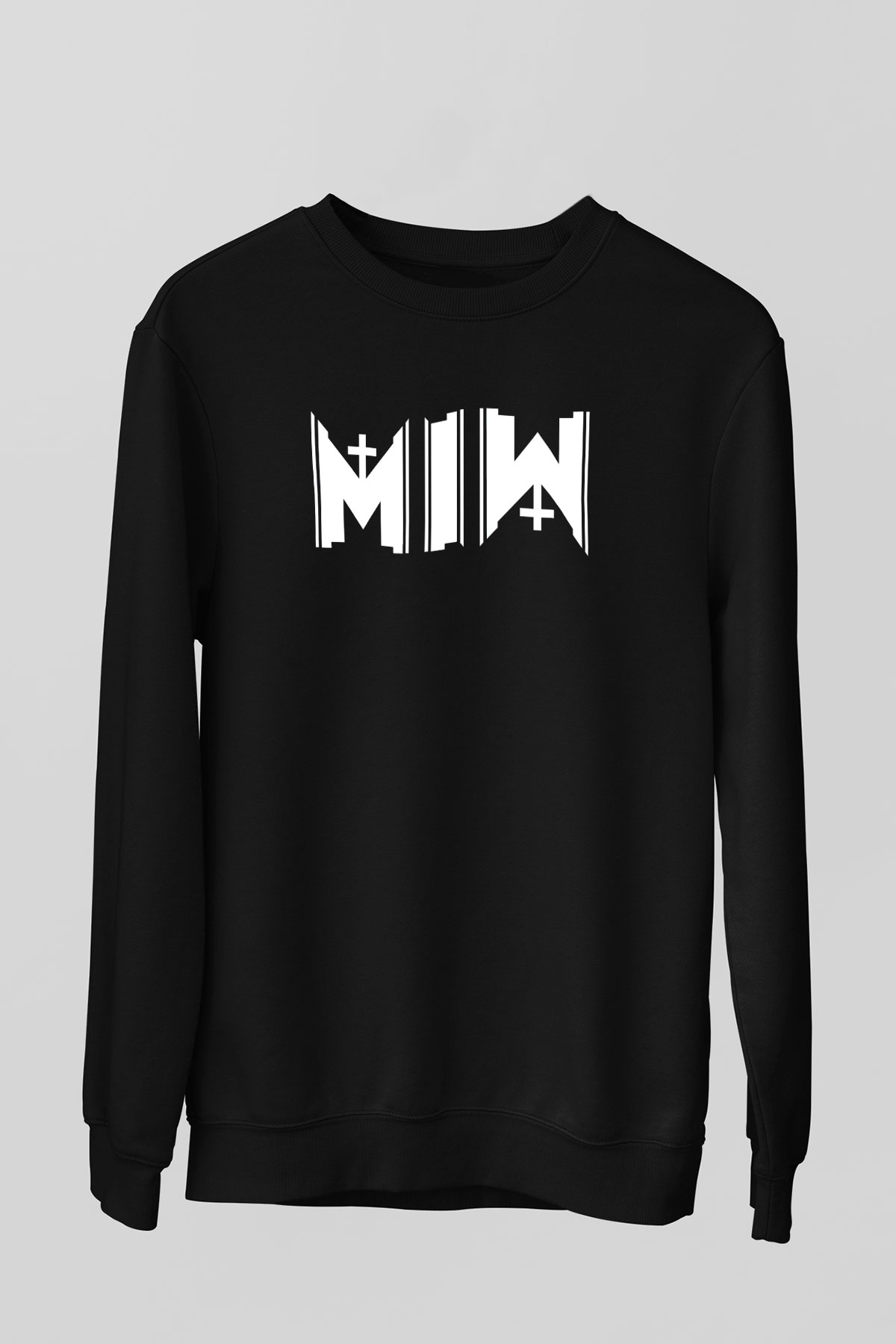 Motionless in White Baskılı Unisex Siyah Sweatshirt