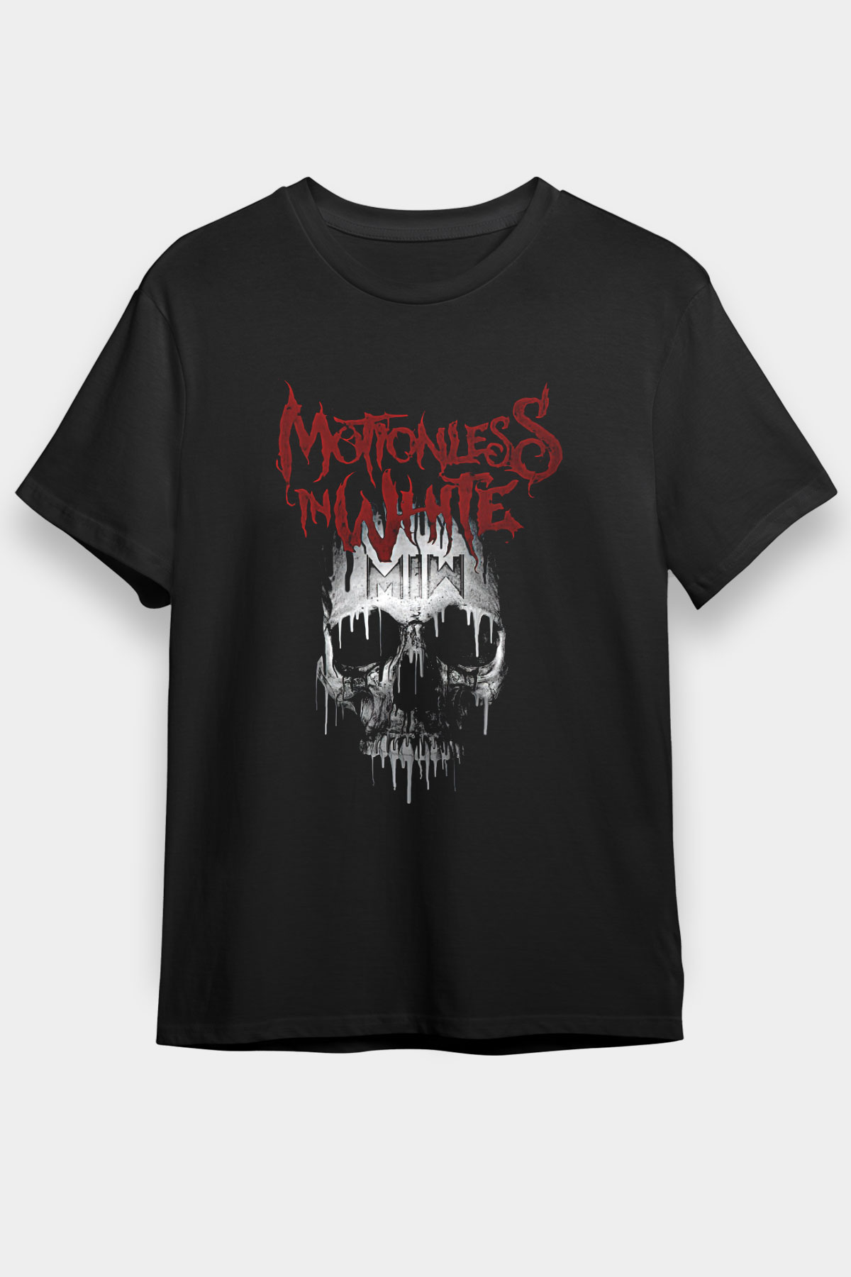Motionless in White Baskılı Unisex Siyah Tişört - Tshirt