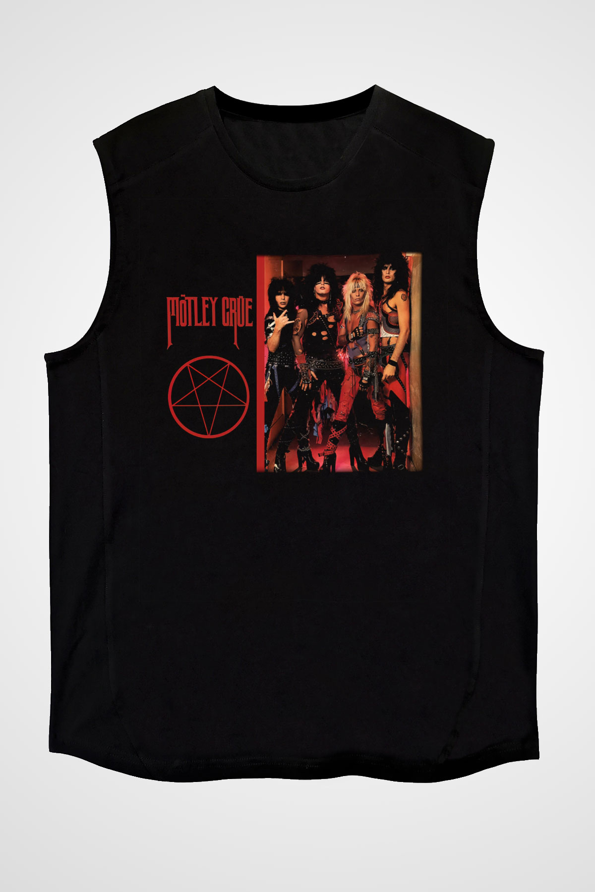 Mötley Crüe Siyah Unisex Kolsuz Tişört