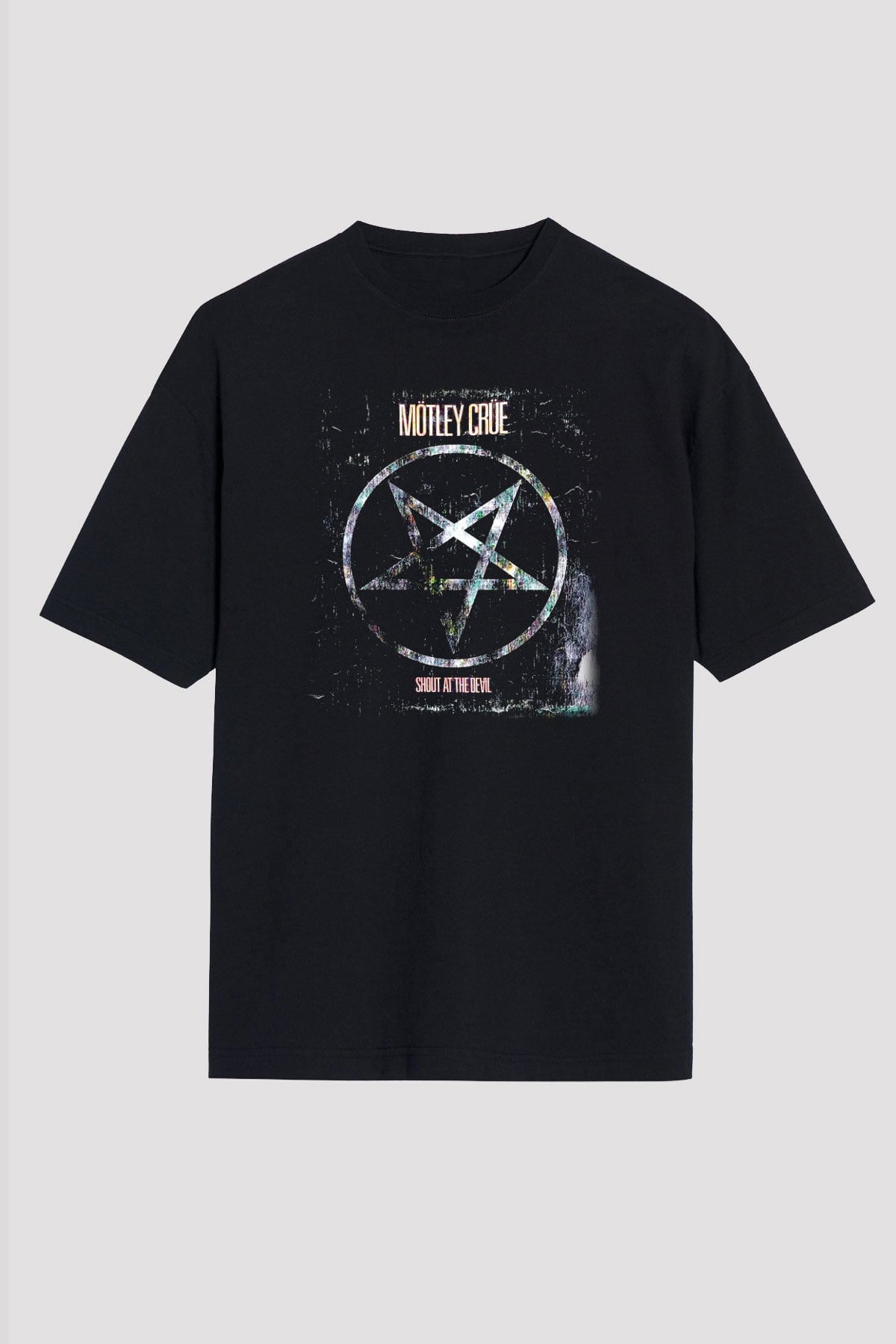Mötley Crüe Siyah Unisex Oversize Tişört T-Shirt