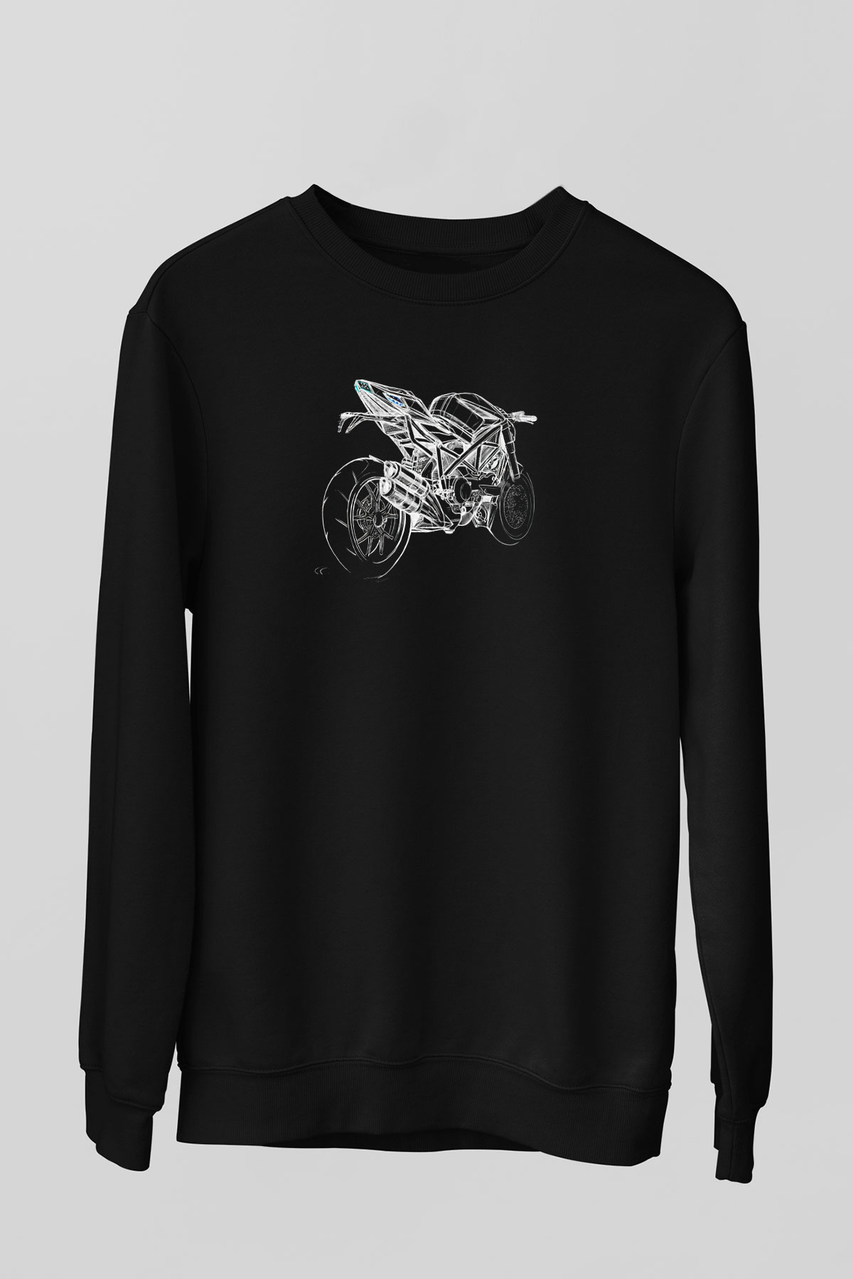 Motor Sporları - Motor sports Baskılı Unisex Siyah Sweatshirt
