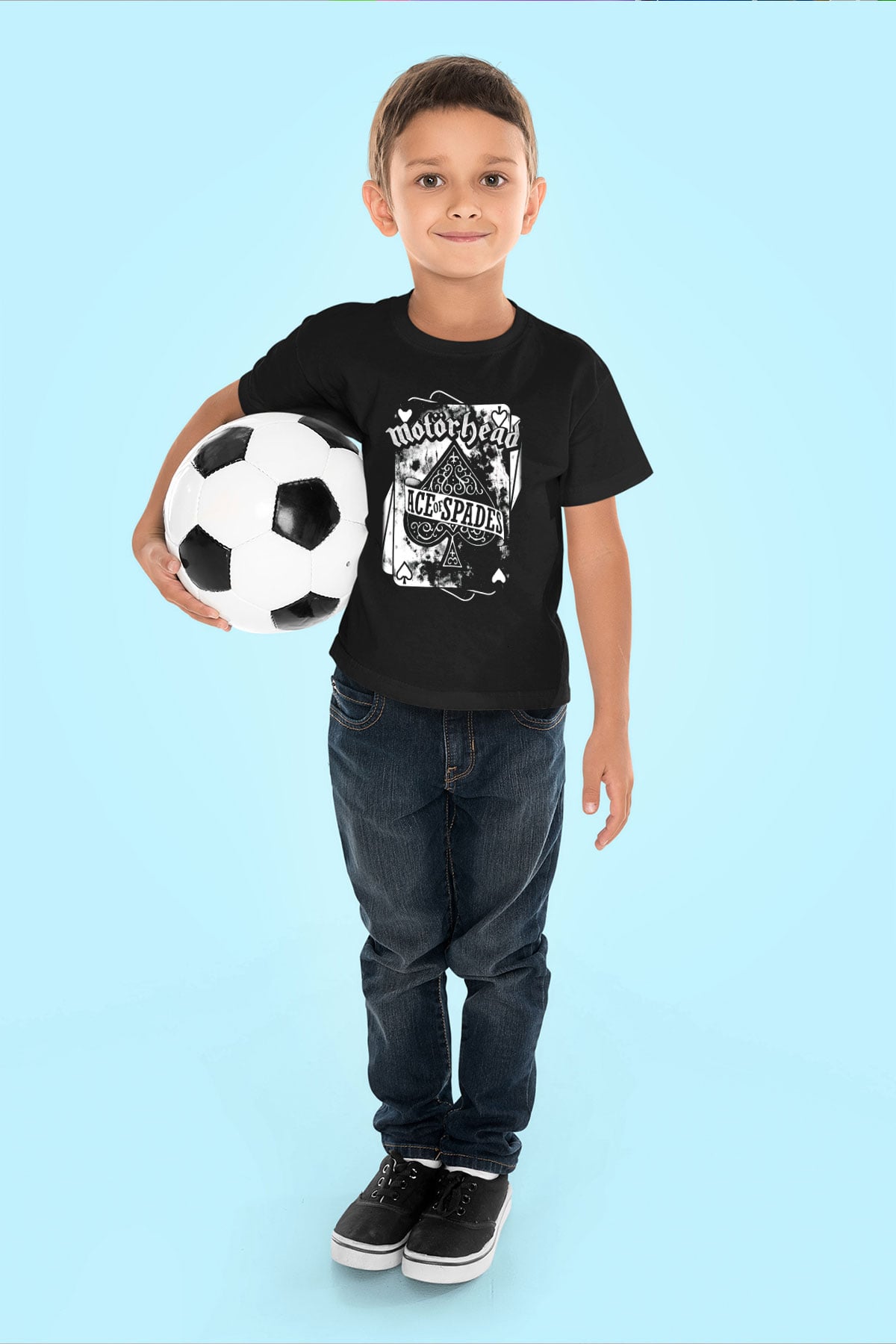 Motörhead Ace Of Spades Baskılı Siyah Unisex Çocuk Tişört