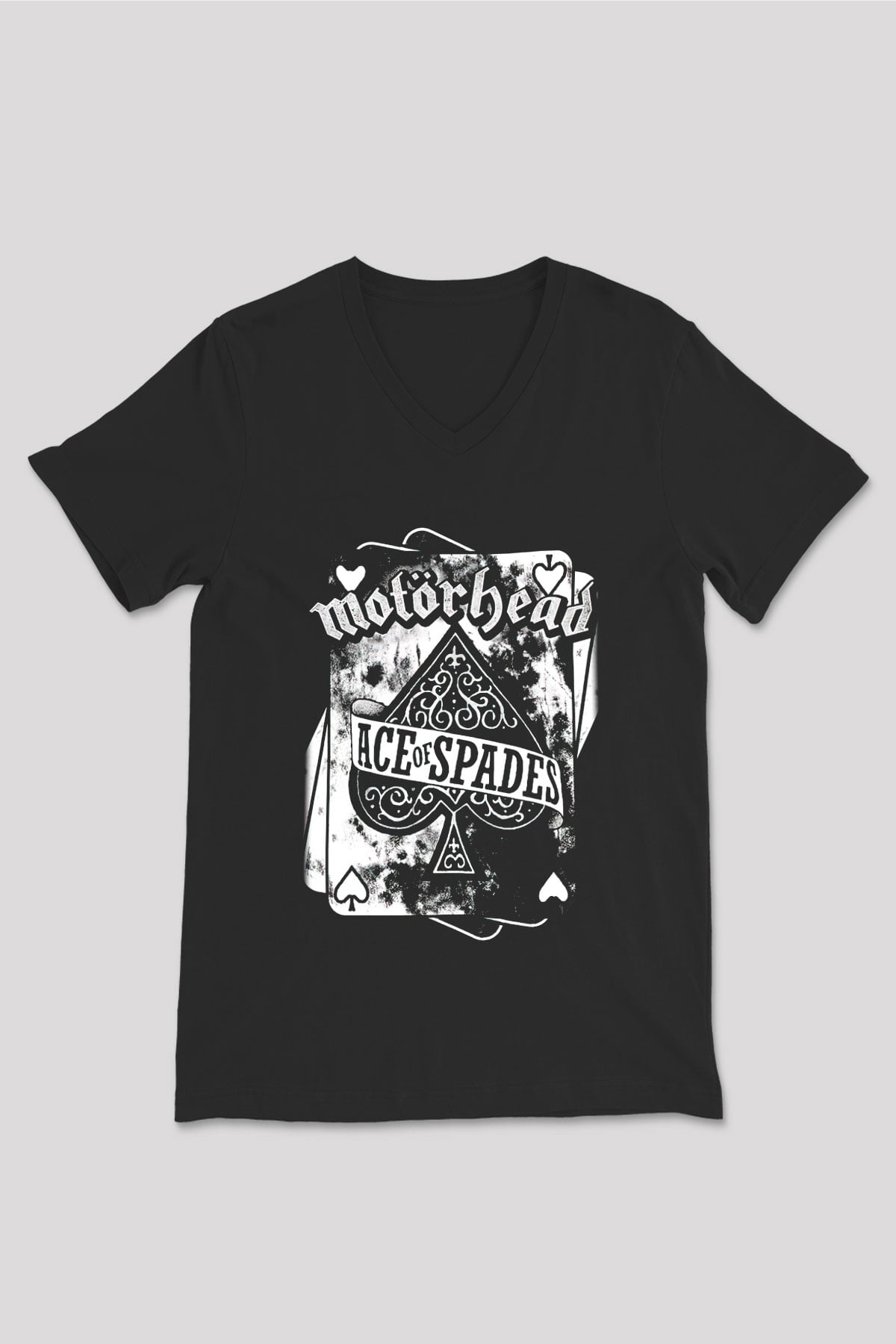Motörhead Ace Of Spades Siyah Unisex V Yaka Tişört T-Shirt