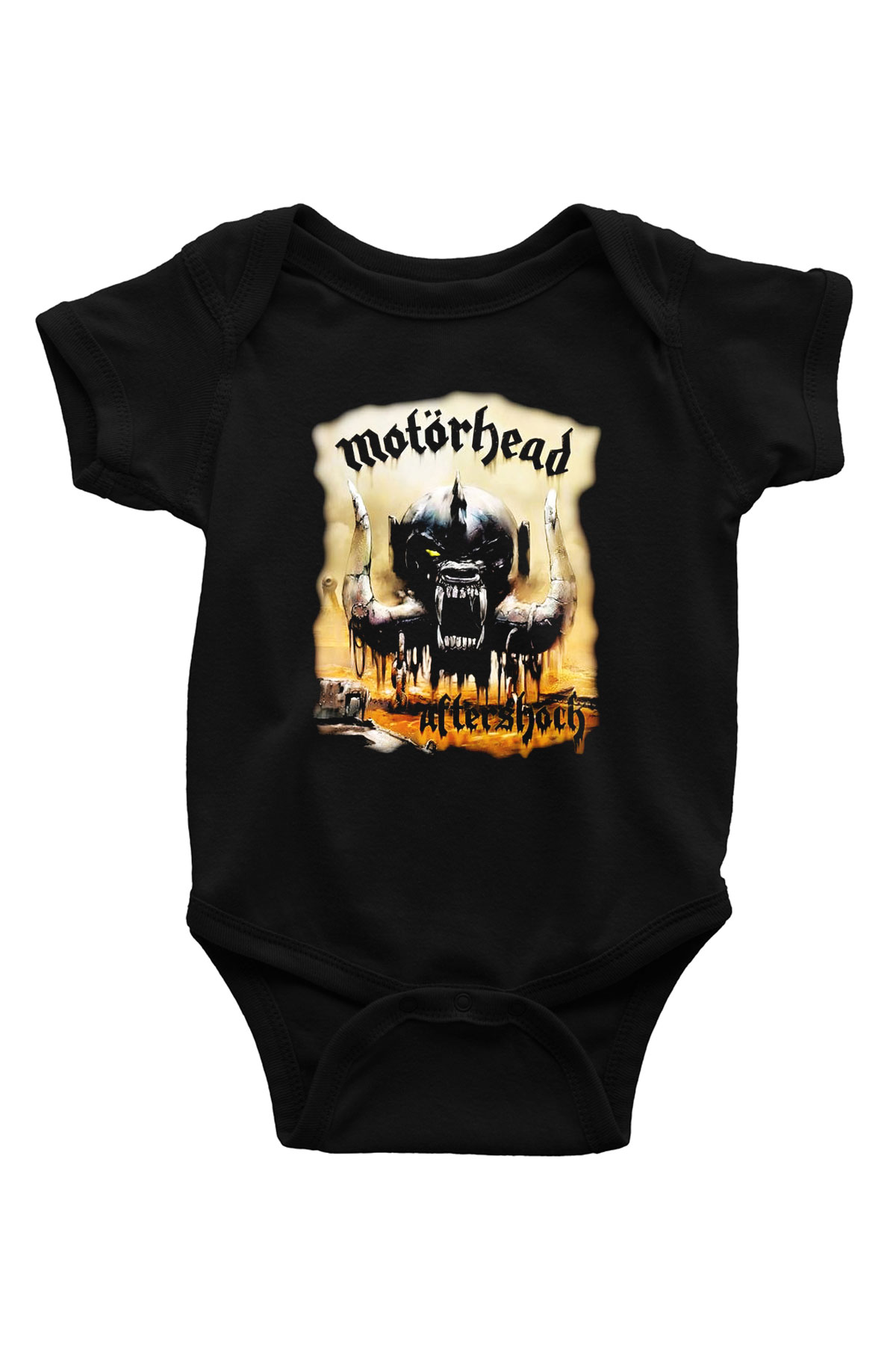 Motörhead After Shock Baskılı Siyah Bebek Body - Zıbın
