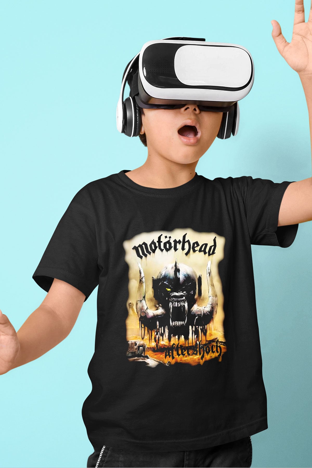 Motörhead After Shock Baskılı Siyah Unisex Çocuk Tişört