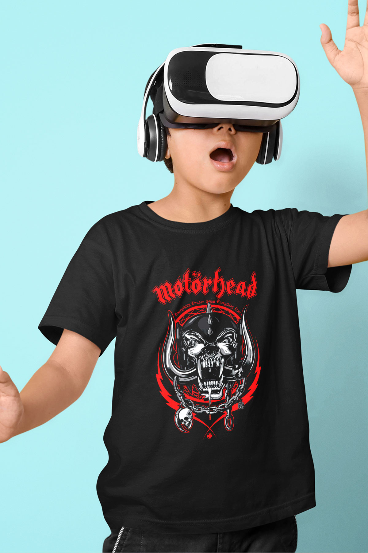 Motörhead Baskılı Siyah Unisex Çocuk Tişört