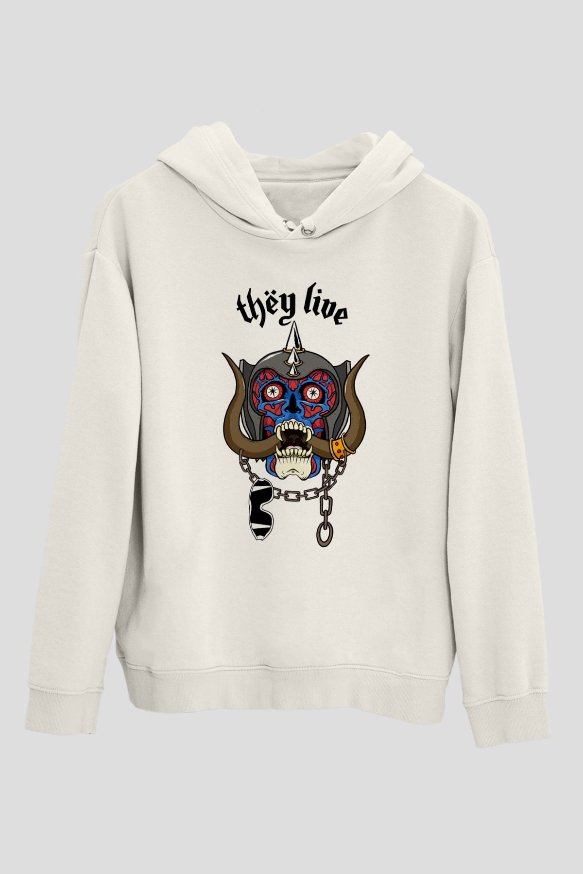 Motörhead Beyaz Unisex Kapüşonlu Sweatshirt