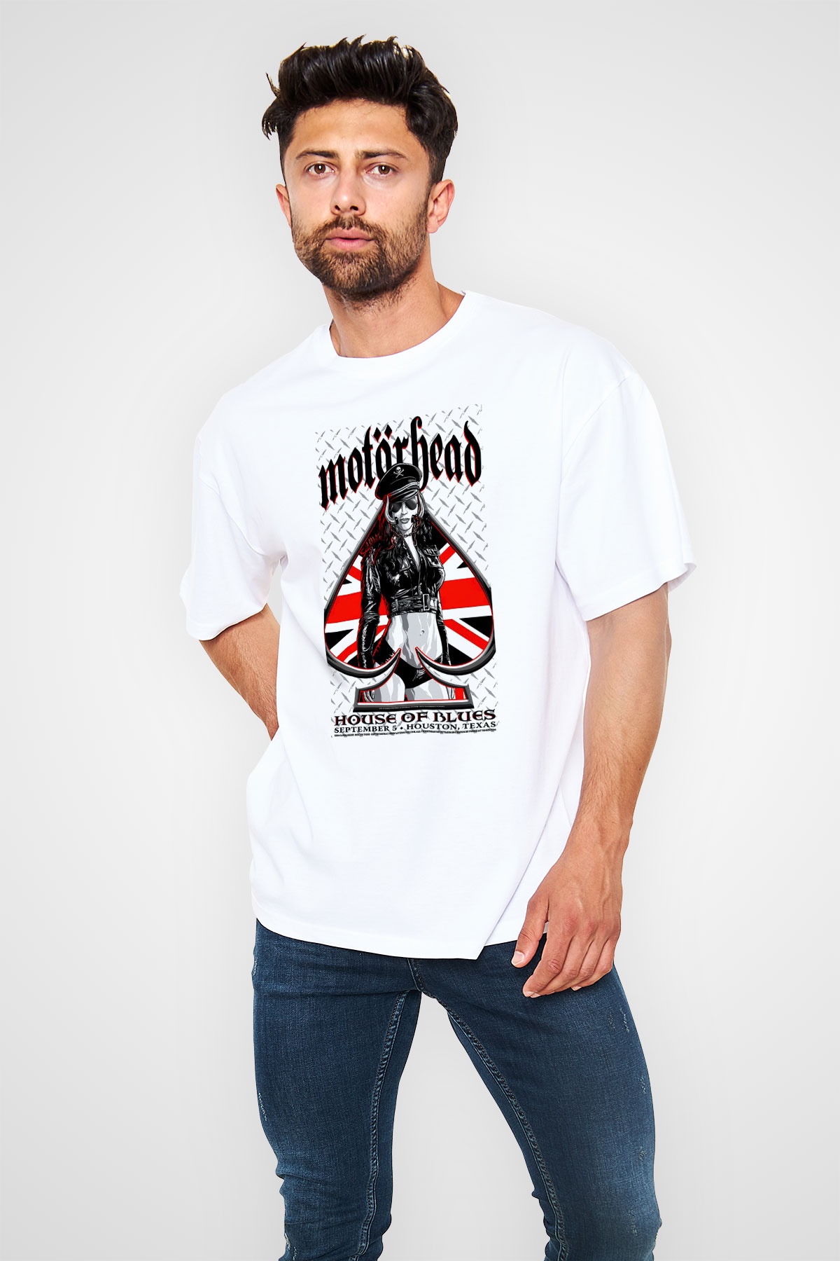 Motörhead Beyaz Unisex Oversize Tişört T-Shirt