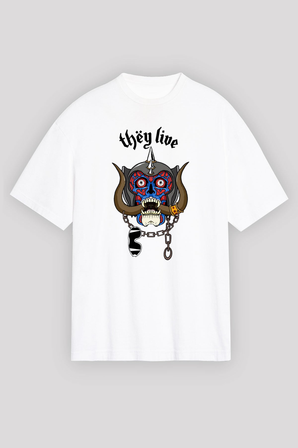 Motörhead Beyaz Oversize Tişört Oversize T-shirt - TişörtFabrikası