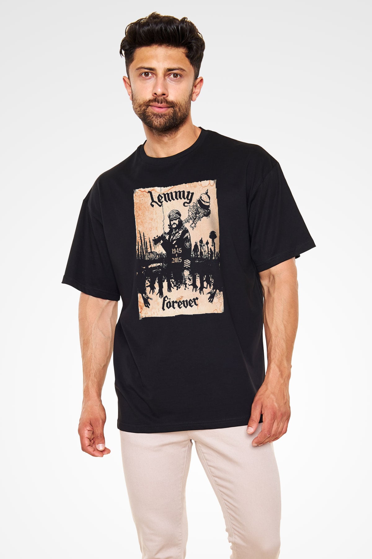 Motörhead Forever Siyah Unisex Oversize Tişört T-Shirt