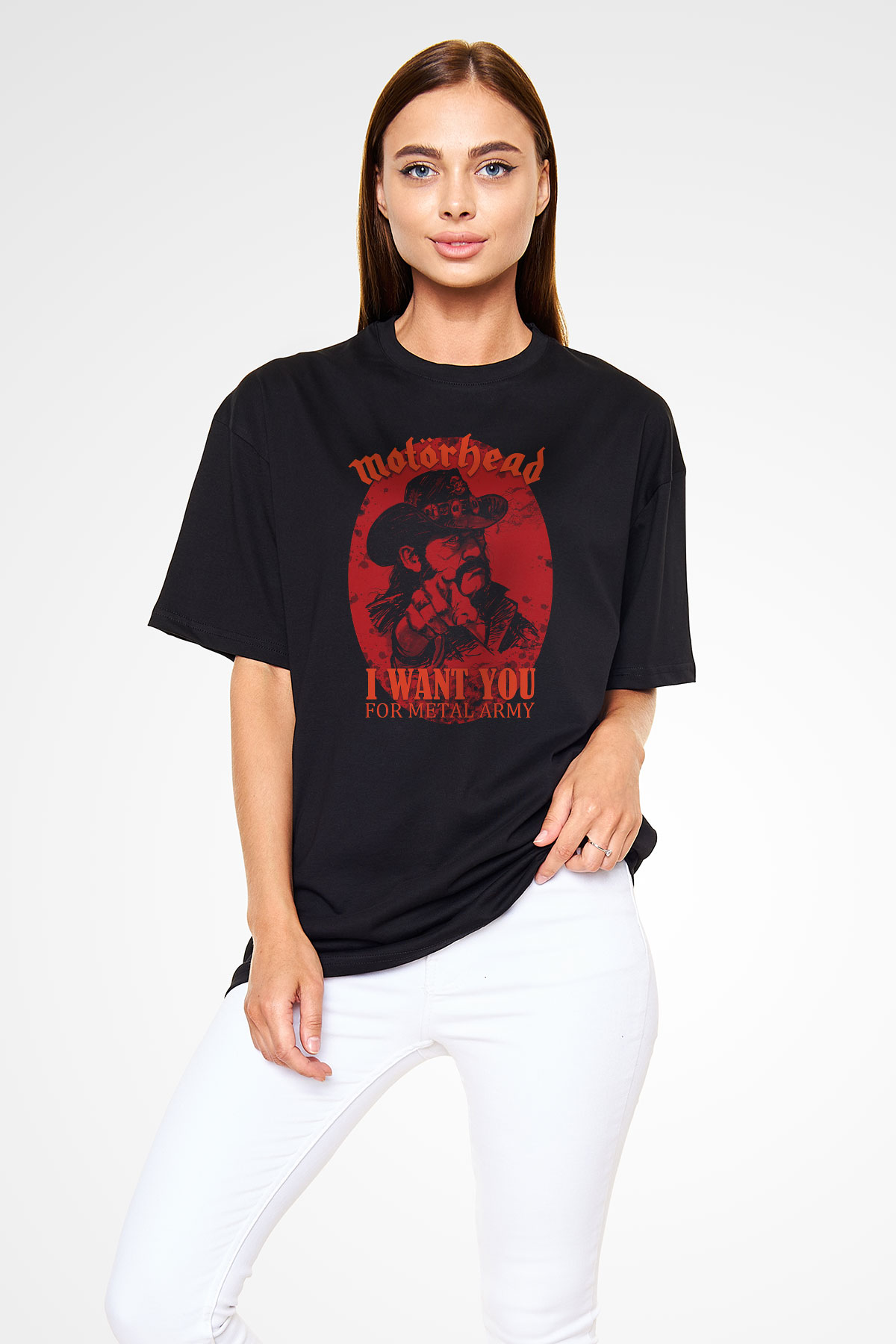 Motörhead I Want You Siyah Unisex Oversize Tişört T-Shirt