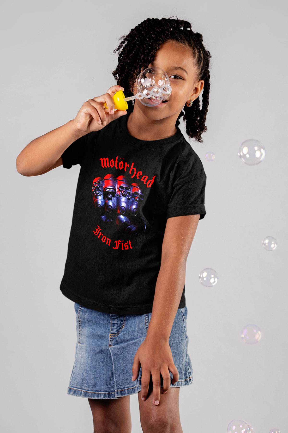 Motörhead Iron First Baskılı Siyah Unisex Çocuk Tişört