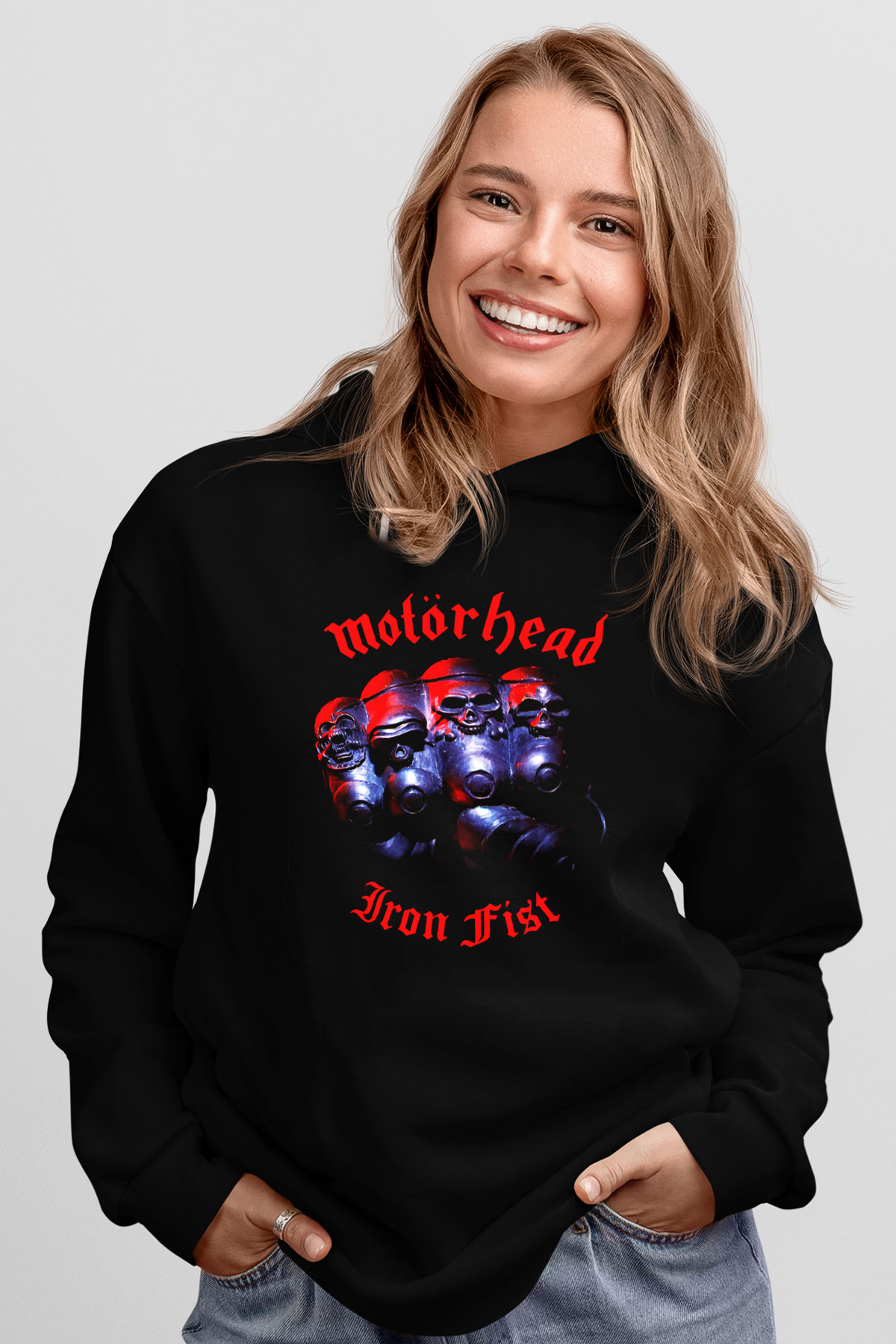 Motörhead Iron First Siyah Unisex Hoodie