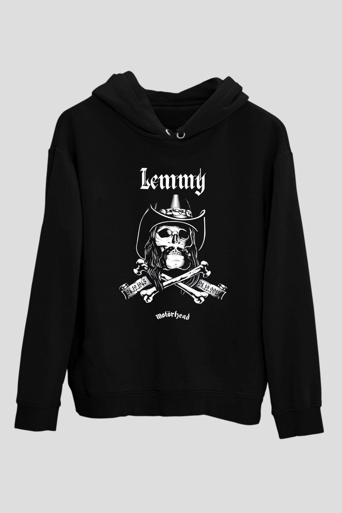 Motörhead Lemmy Siyah Unisex Hoodie