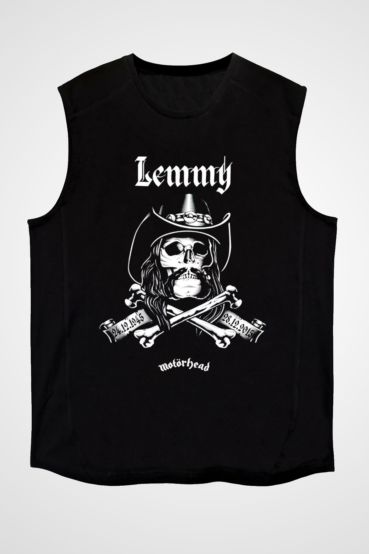 Motörhead Lemmy Siyah Unisex Kolsuz Tişört
