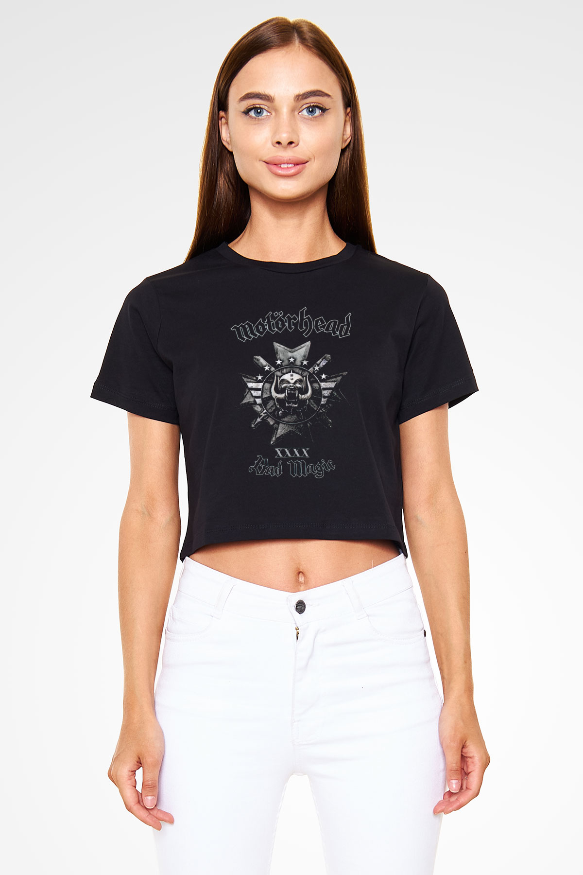 Motörhead Siyah  Crop Top Tişört