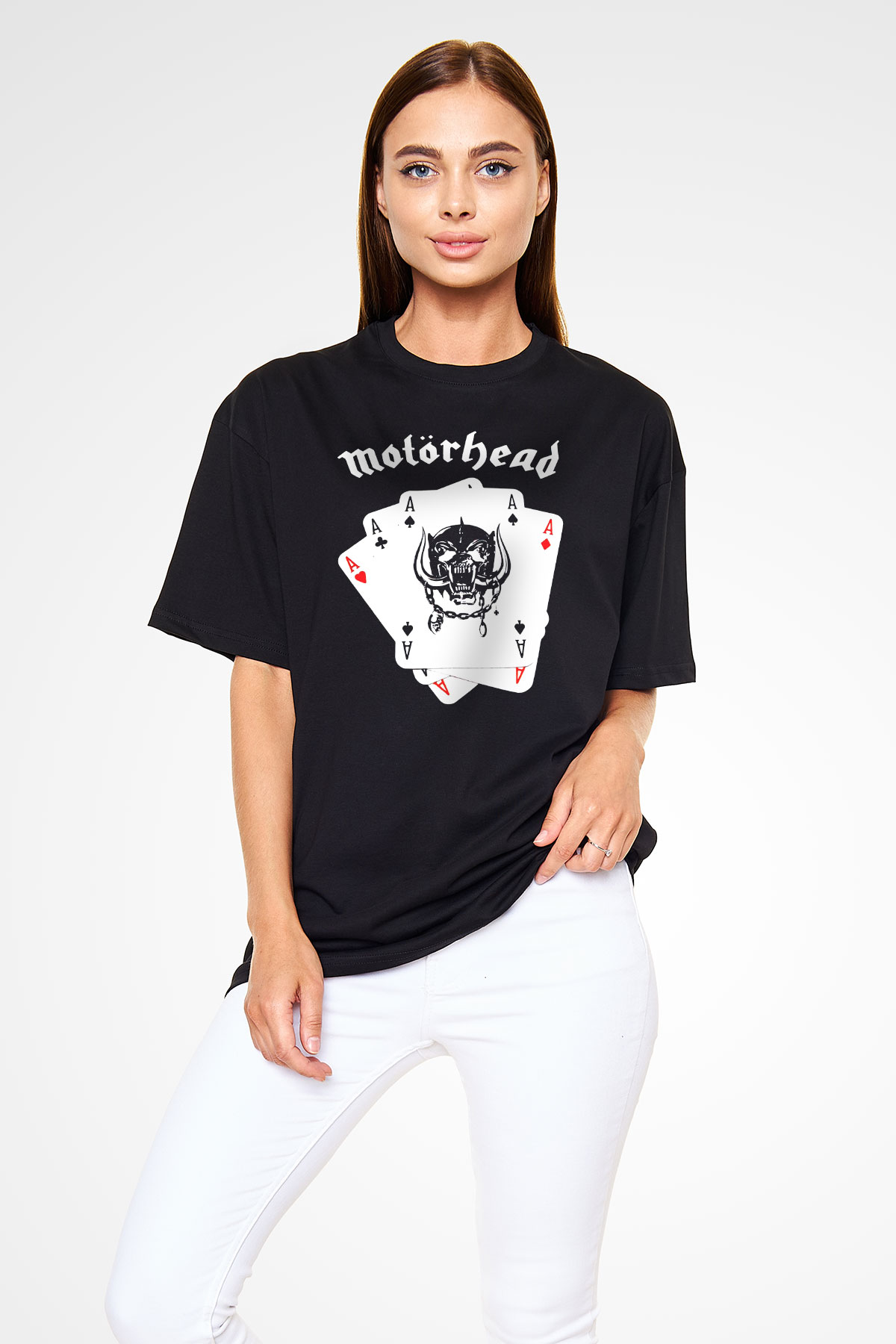 Motörhead Siyah Unisex Oversize Tişört T-Shirt