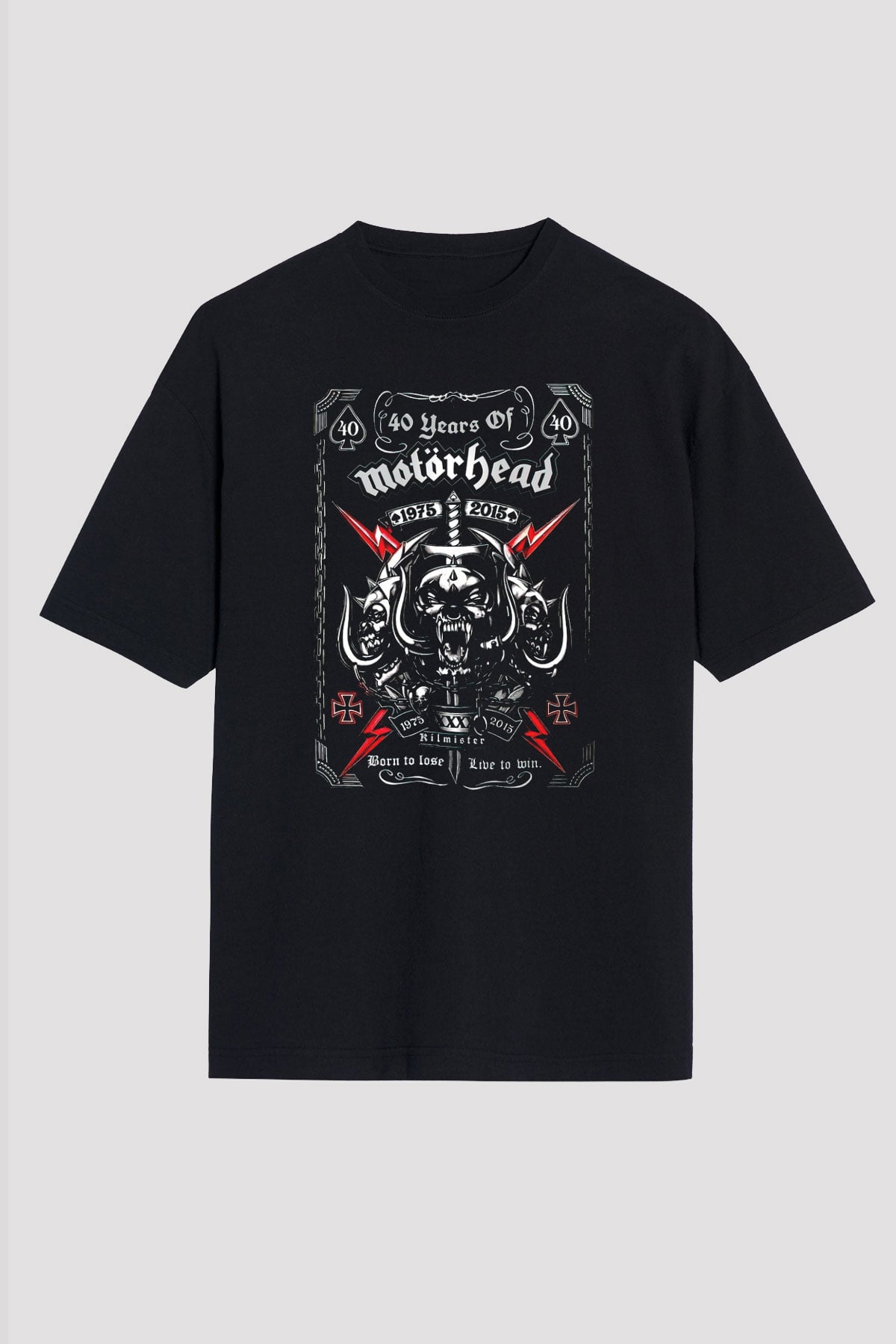 Motörhead Siyah Unisex Oversize Tişört T-Shirt
