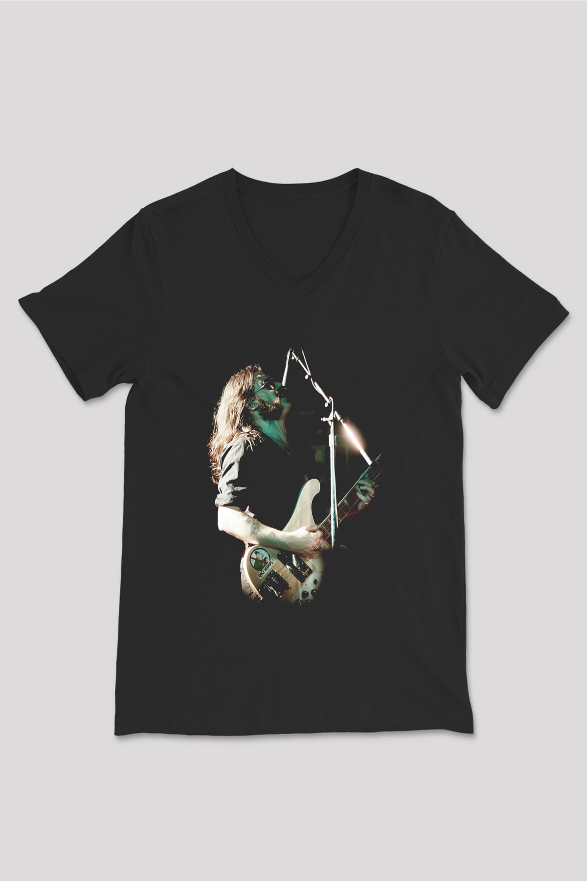 Motörhead Siyah Unisex V Yaka Tişört T-Shirt
