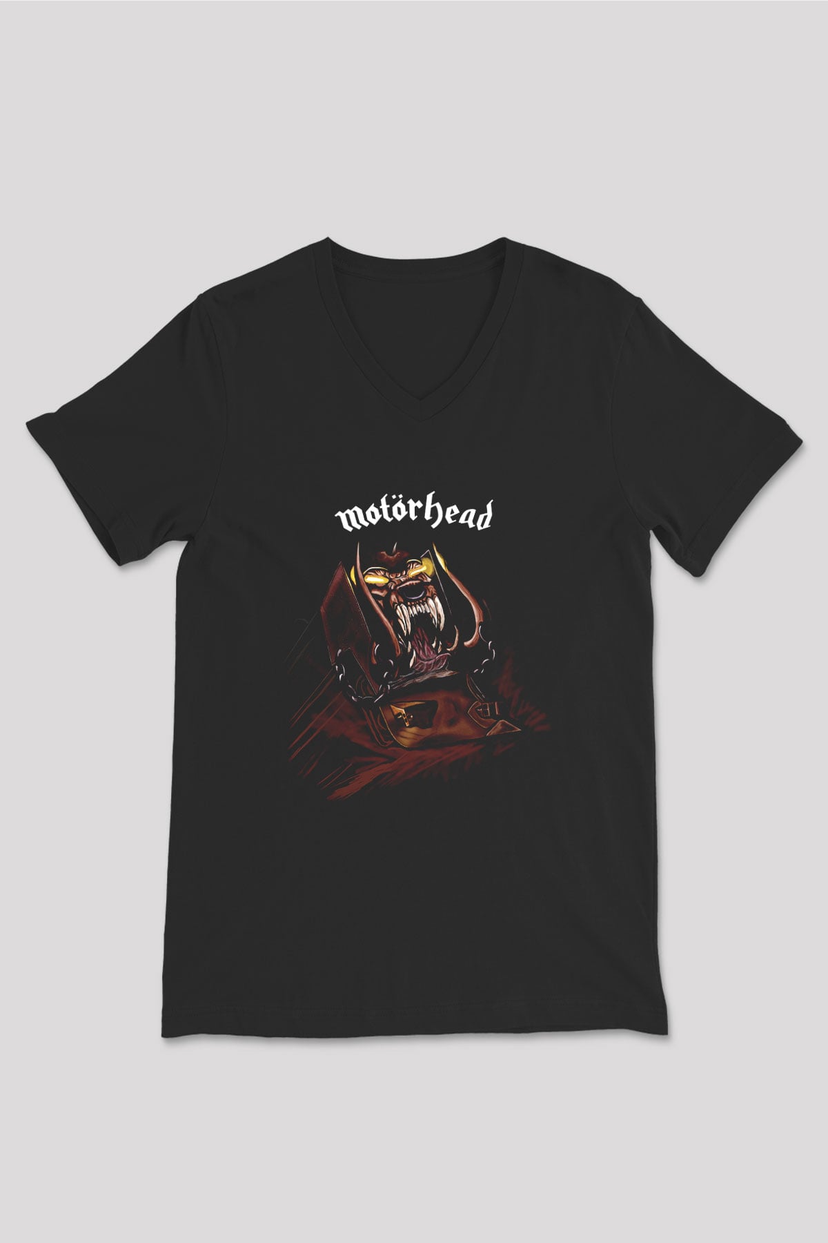 Motörhead Siyah Unisex V Yaka Tişört T-Shirt