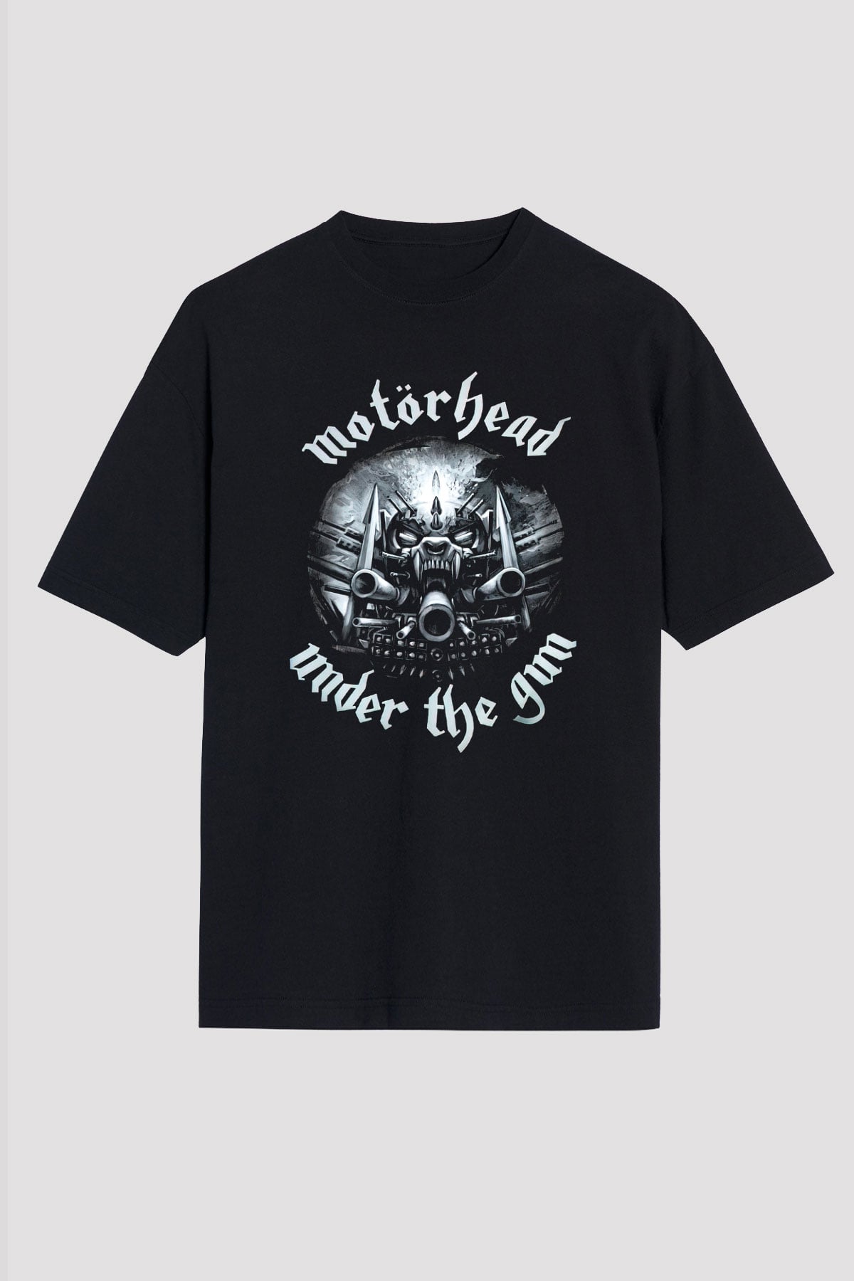 Motörhead Under The Gun Siyah Unisex Oversize Tişört T-Shirt