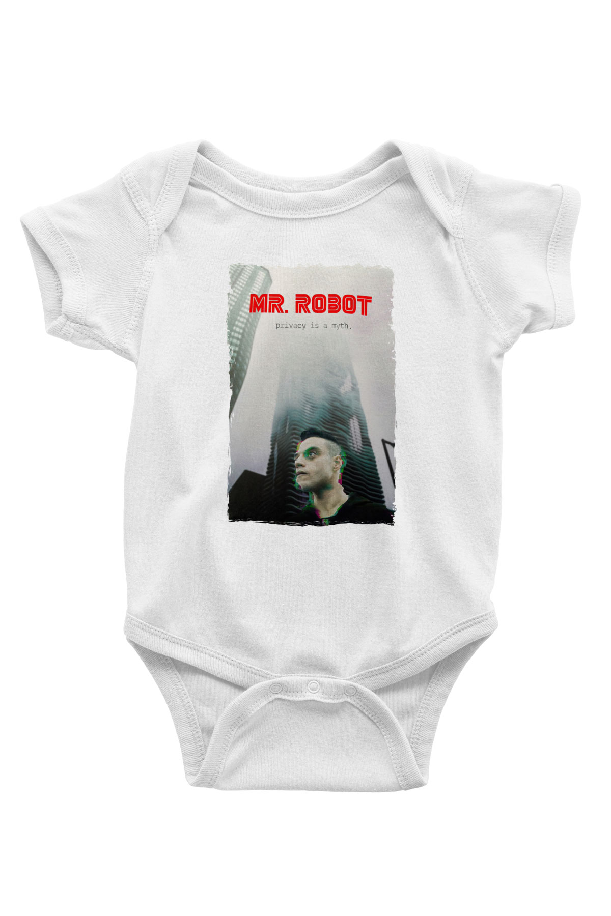 Mr. Robot Beyaz Bebek Body - Zıbın