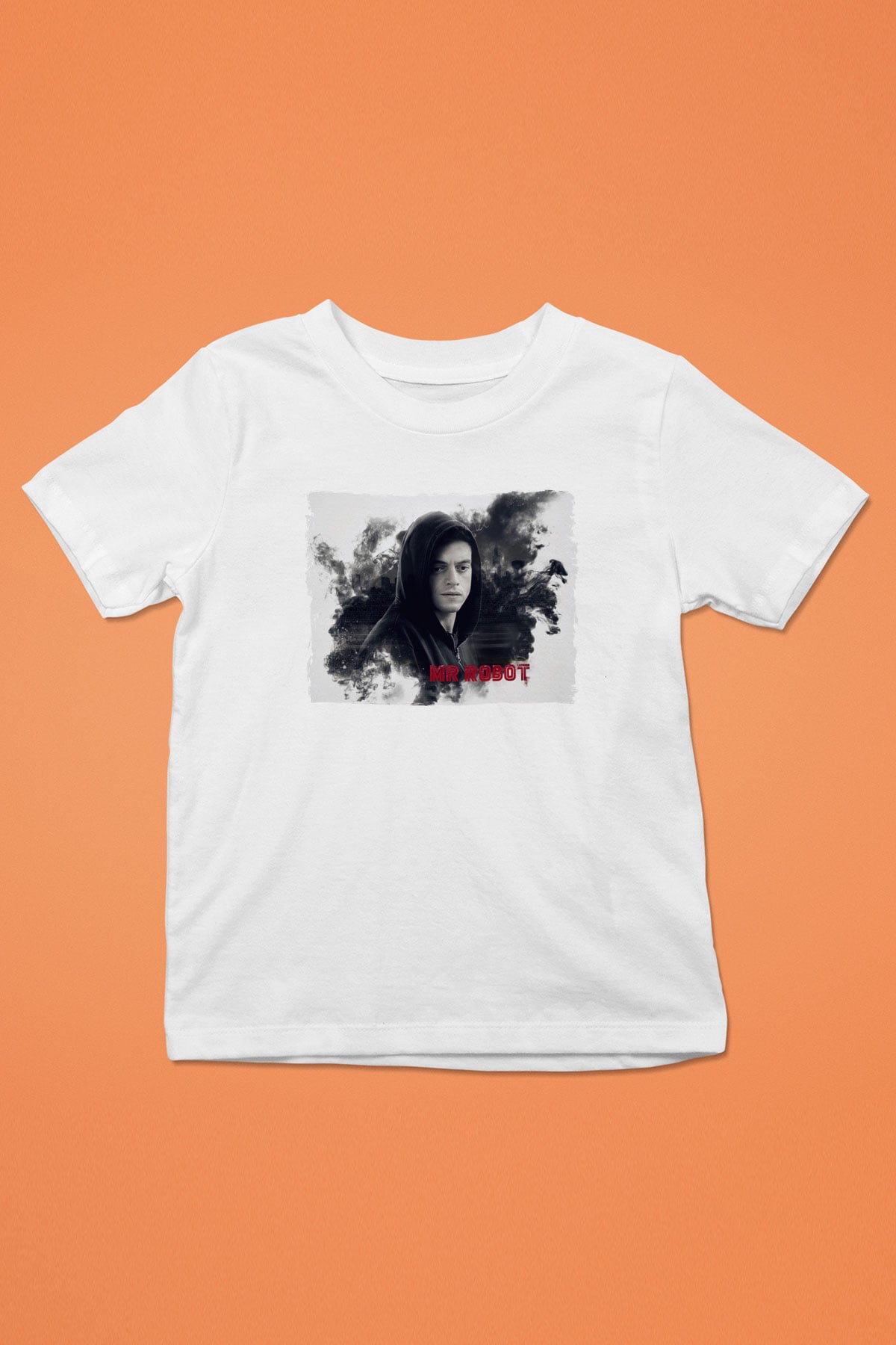 Mr. Robot Beyaz Unisex Çocuk Tişört
