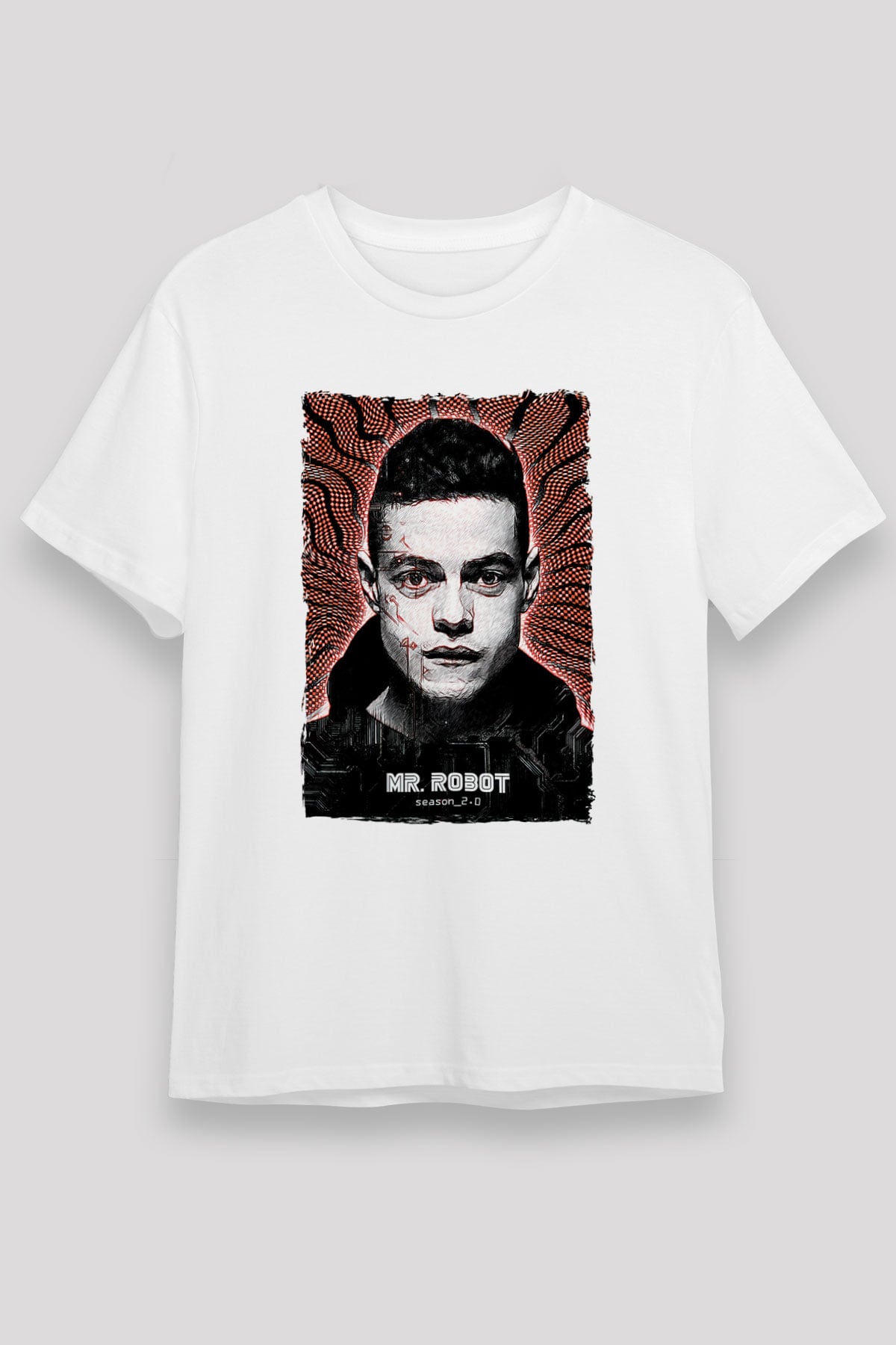 Mr. Robot Beyaz Unisex Tişört T-Shirt