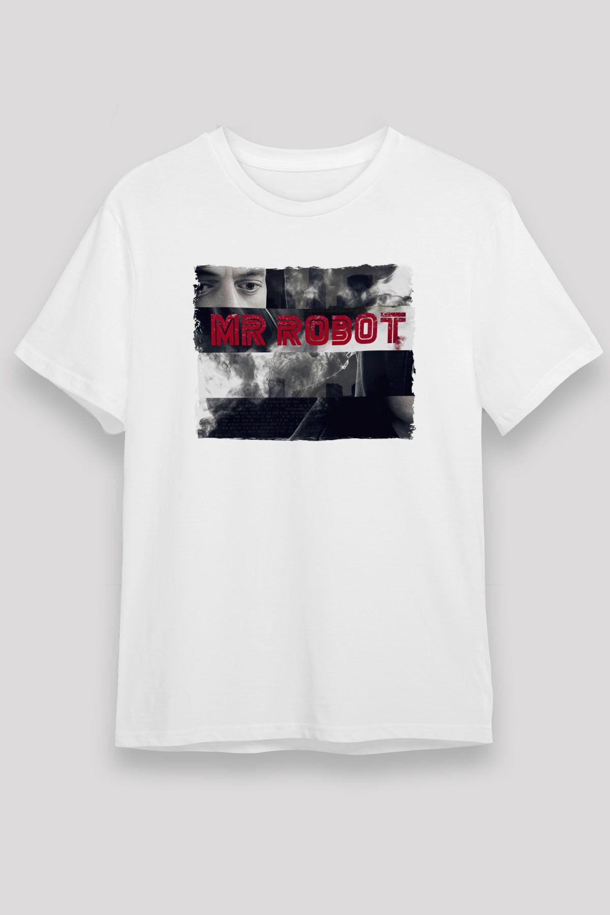 Mr. Robot Beyaz Unisex Tişört T-Shirt