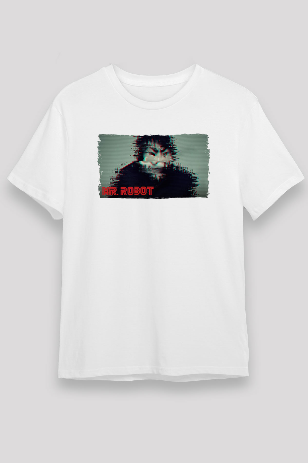 Mr. Robot Beyaz Unisex Tişört T-Shirt