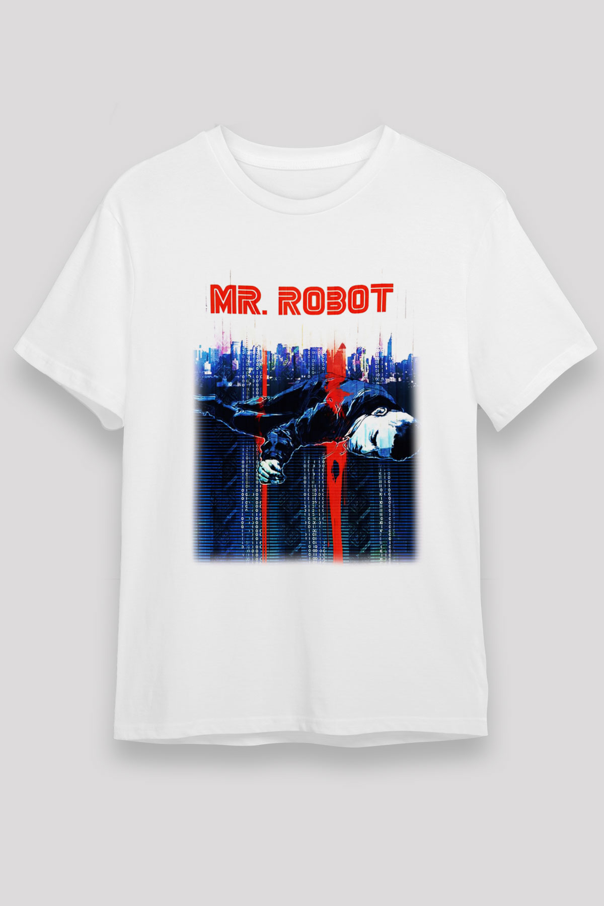 Mr. Robot Beyaz Unisex Tişört T-Shirt