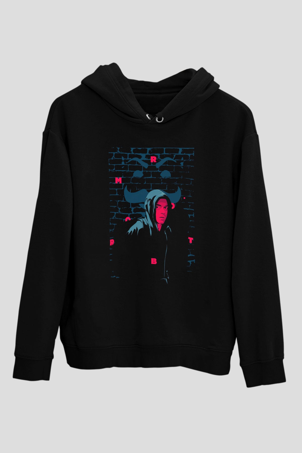 Mr. Robot Siyah Unisex Hoodie