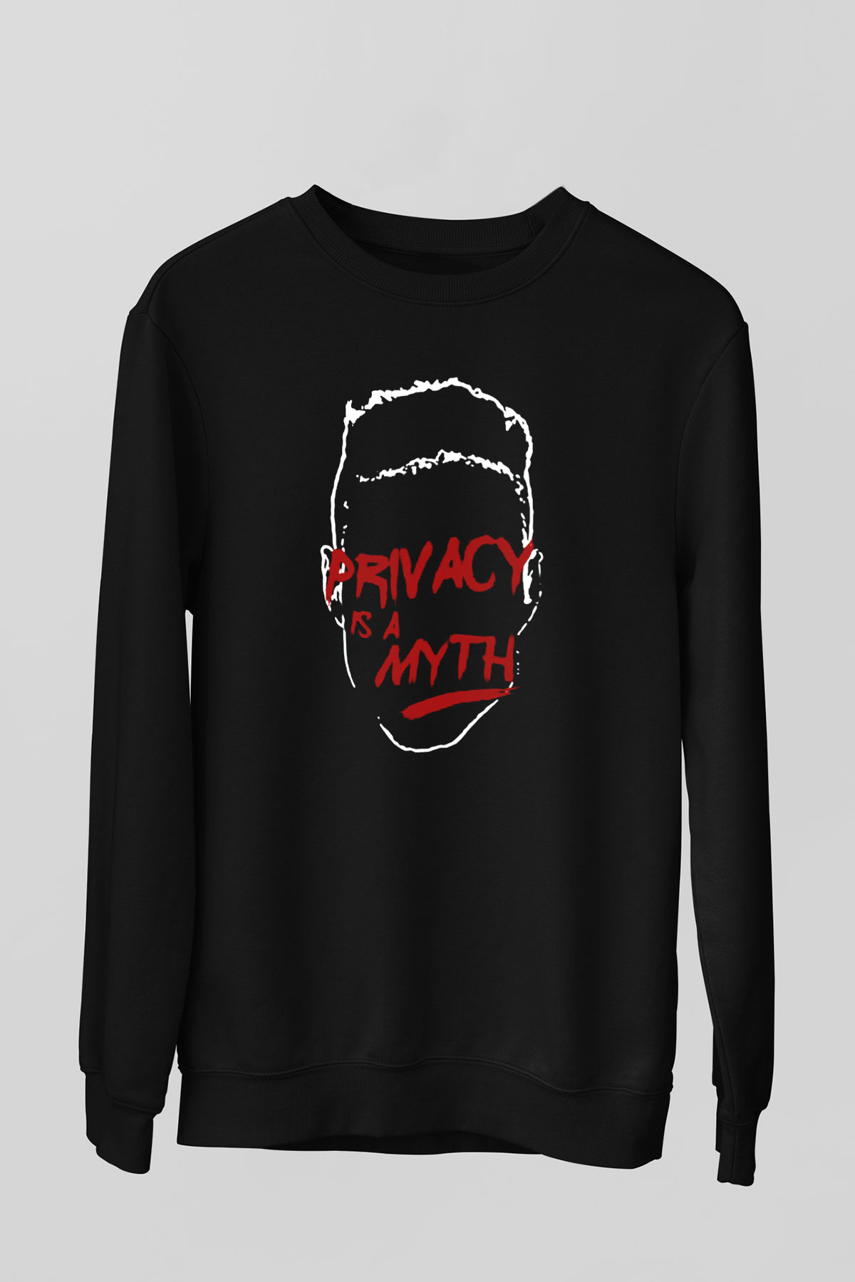 Mr. Robot Siyah Unisex Sweatshirt