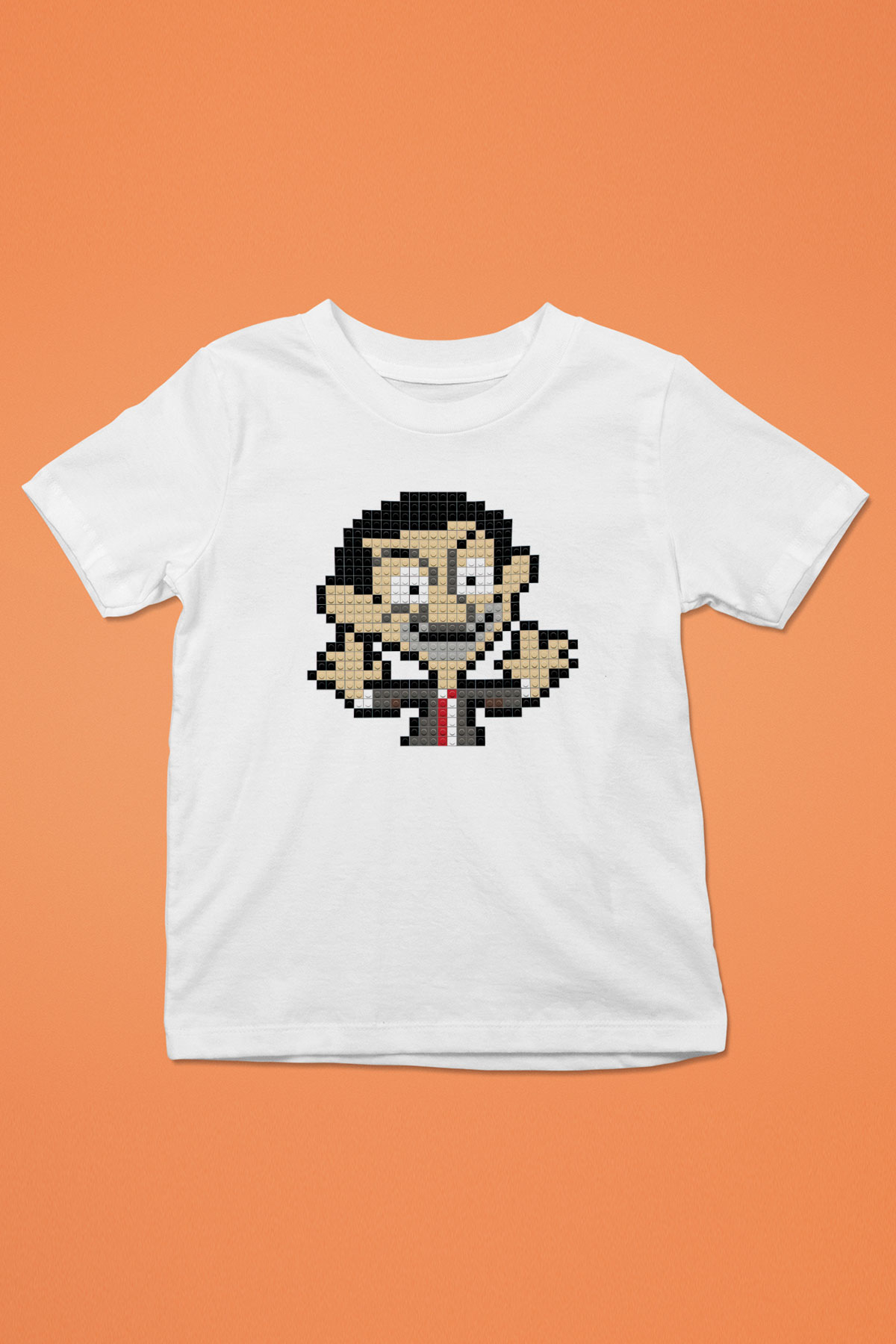 Mr.Bean Baskılı Beyaz Unisex Çocuk Tişört