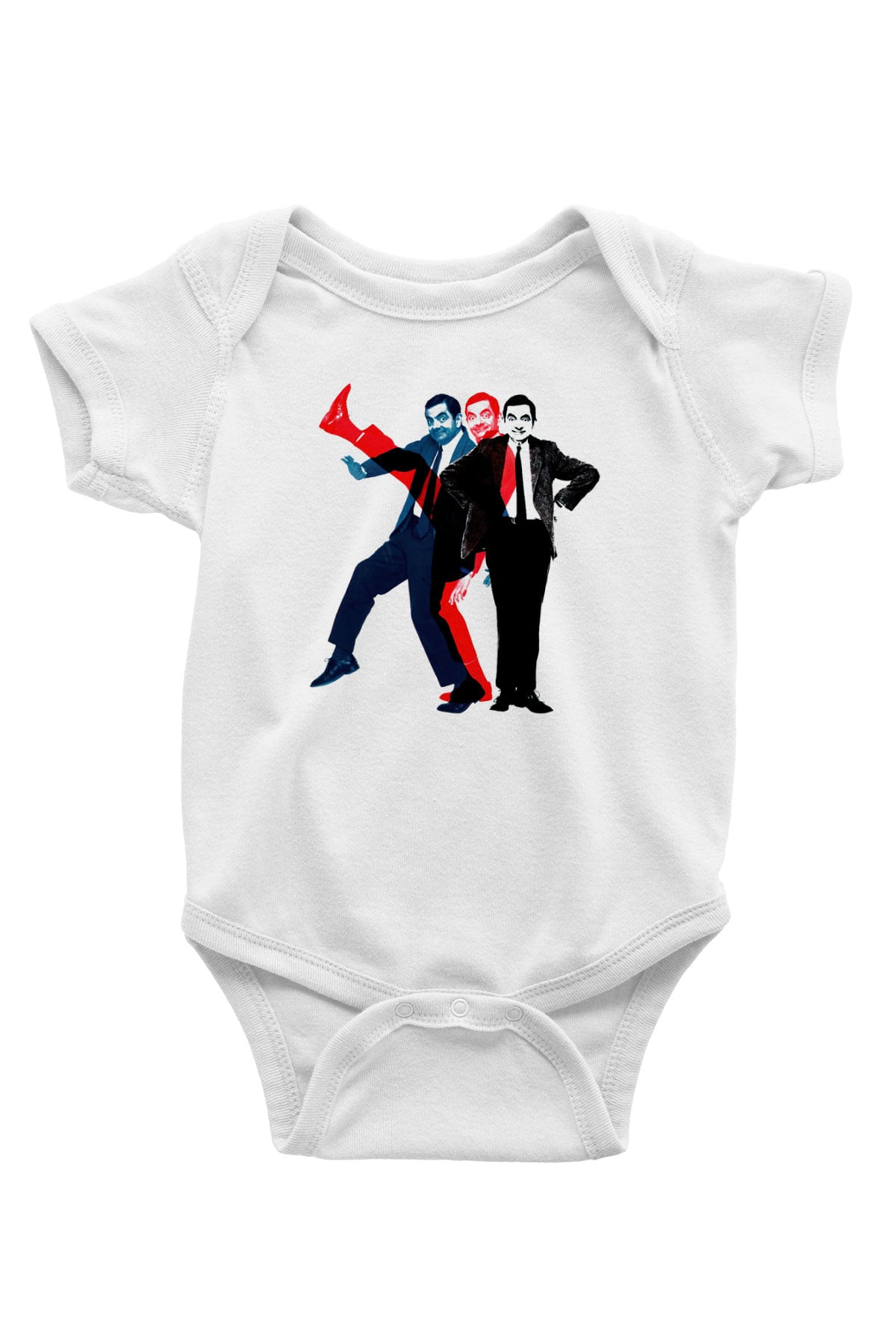 Mr.Bean Beyaz Bebek Body - Zıbın