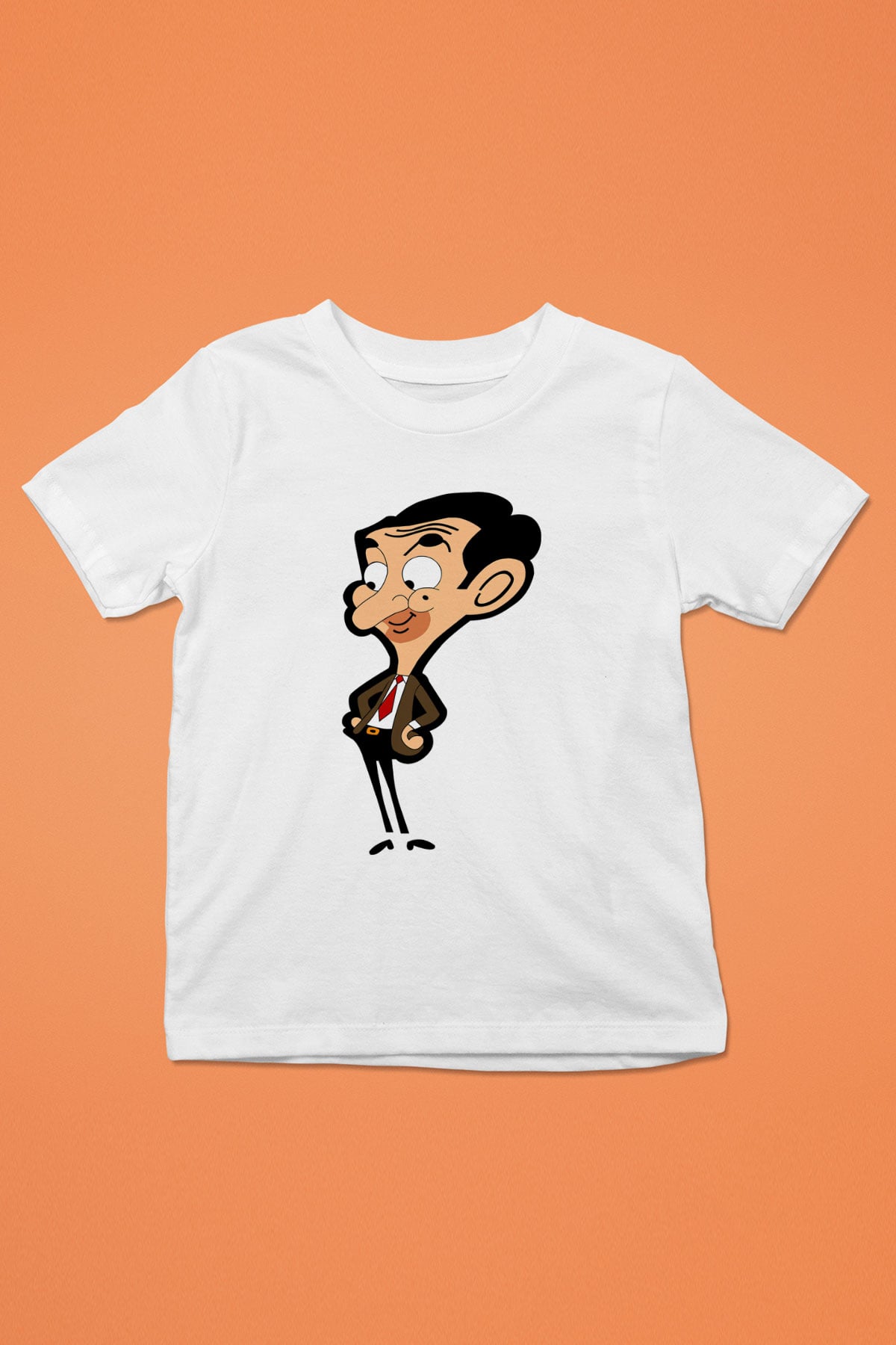 Mr.Bean Beyaz Unisex  Çocuk Tişört